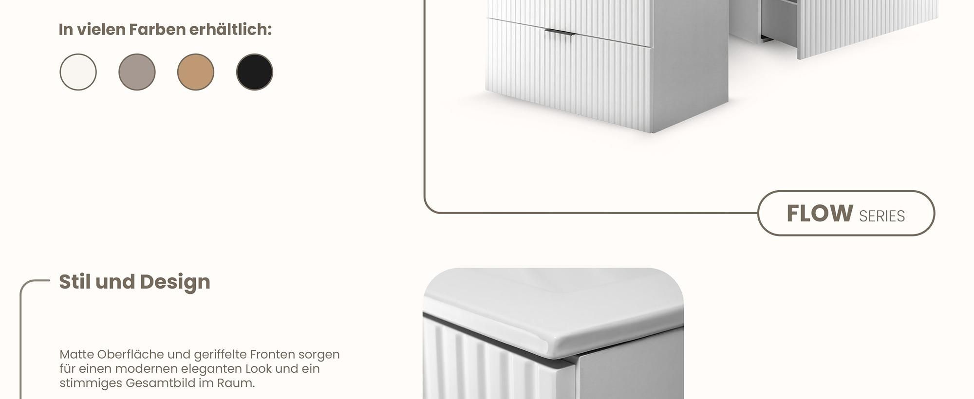 Badmöbel, Waschbeckenunterschrank, Badezimmerschränke, RODAN, Badschrank, Waschbecken, Bad