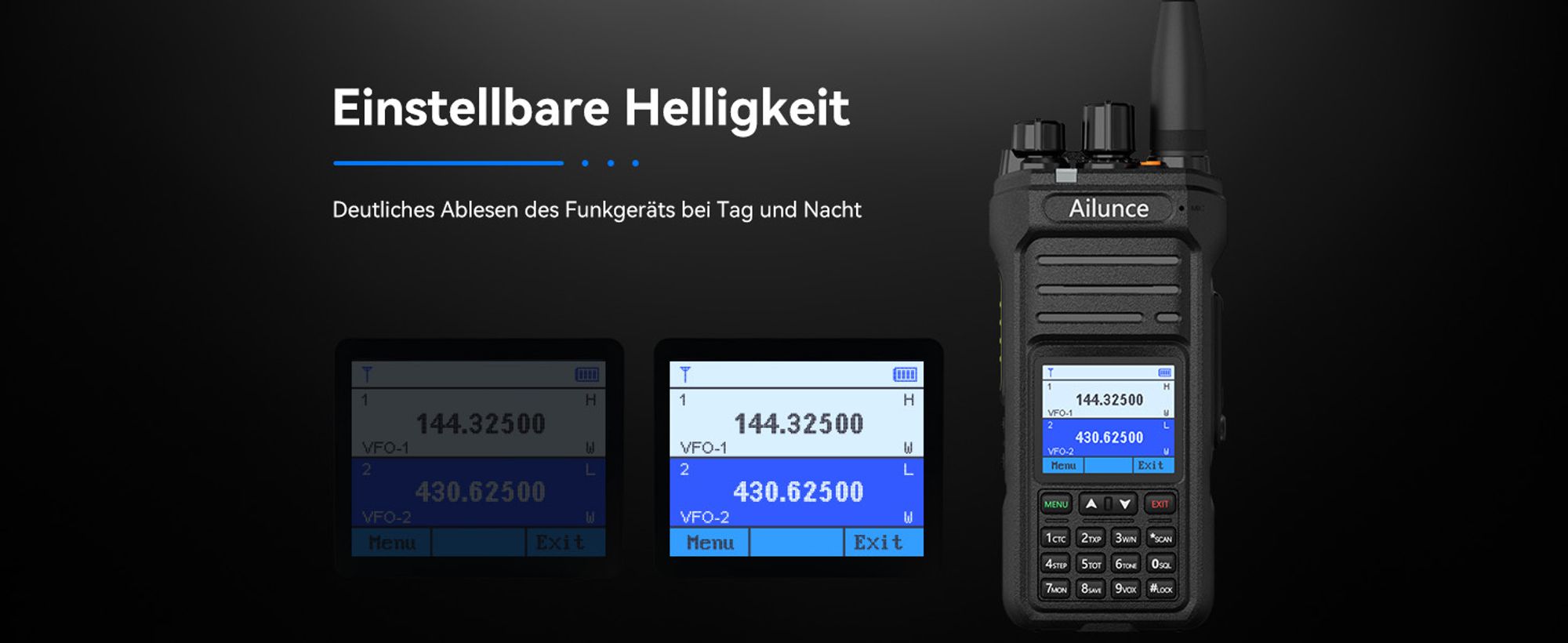 Retevis Ailunce HA1UV Funkgeräte, IP67 wasserdicht, 2800 mAh, Repeater-fähig, Walkie Talkie mit großer Reichweite Outdoor-Abenteuer Wandern