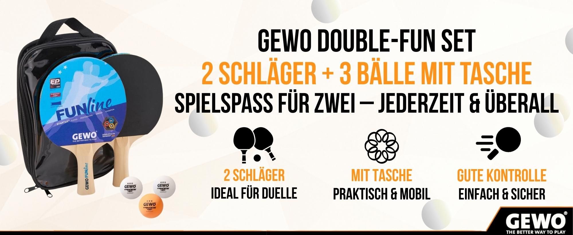 GEWO Tischtennisschläger Set, Tischtennis Set, Tischtennisschläger, Tischtennisbälle