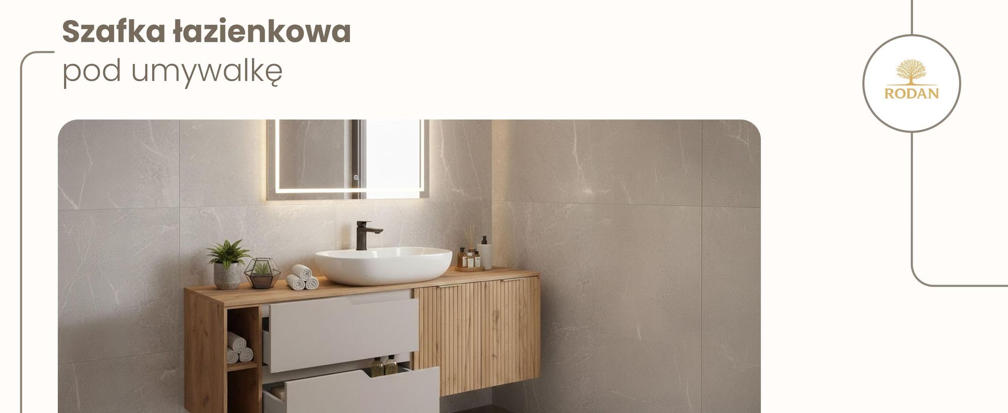 RODAN, szafka łazienkowa, szafka pod umywalkę, meble łazienkowe, szafka z szufladami