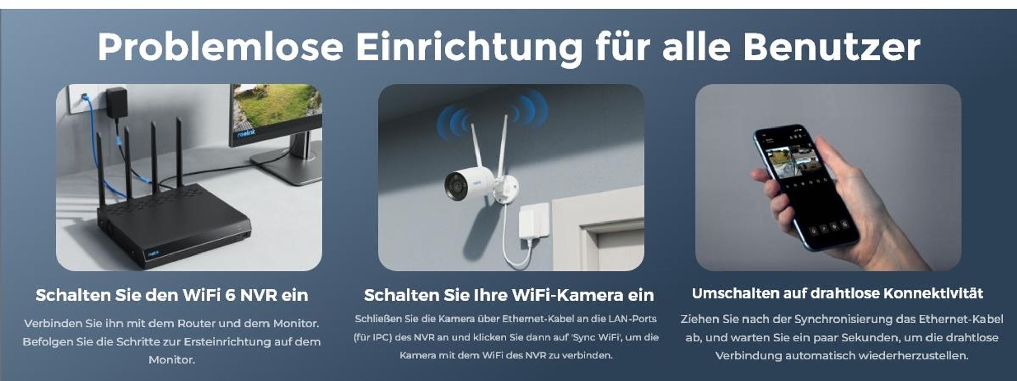 Reolink RLN12W, 16-Kanal 2TB HDD 5/2,4 GHz Wi-Fi 6 NVR Rekorder, 24/7 lokale Aufzeichnung, Ohne PoE-Anschlüsse, bis zu 16TB, Schwarz