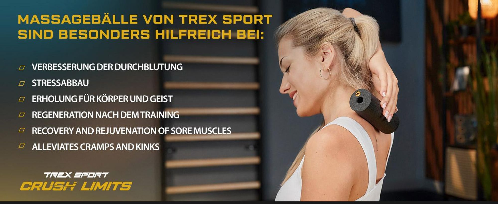 TREX SPORT Mini Faszienrolle Massageball 4er Set TX-025EPS |EPP Massagerolle, Massagebälle | Triggerpunkt, Rückenmassage, Selbstmassage, Tragetasche