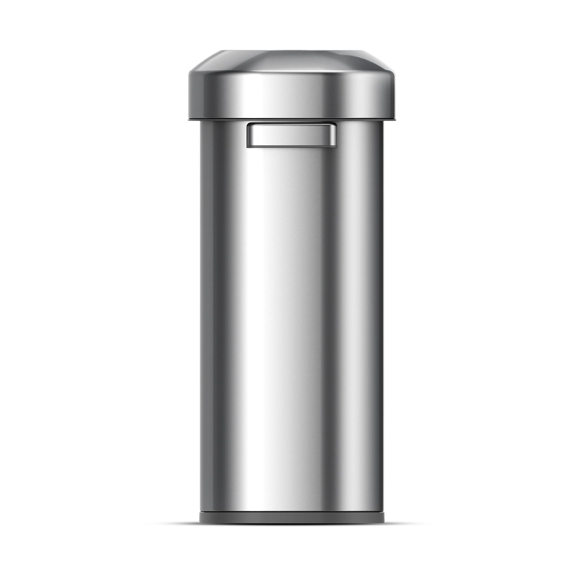 EKO - Urban oval Abfalleimer 60 Liter - Stainless steel   - Matt Edelstahl