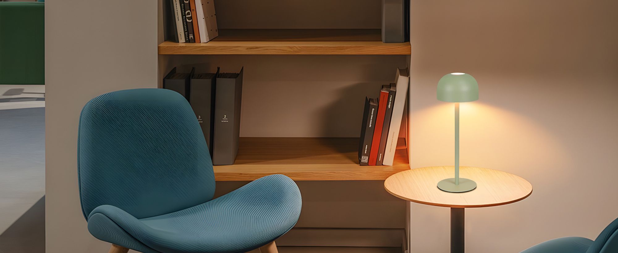 ZMH 2ER LED nachttischlampe Touch Dimmbar Tischleuchte Grün Kabellos USB Tischlampe Akku mit 3 Farbtemperaturen Aufladbar Höhenverstellbar