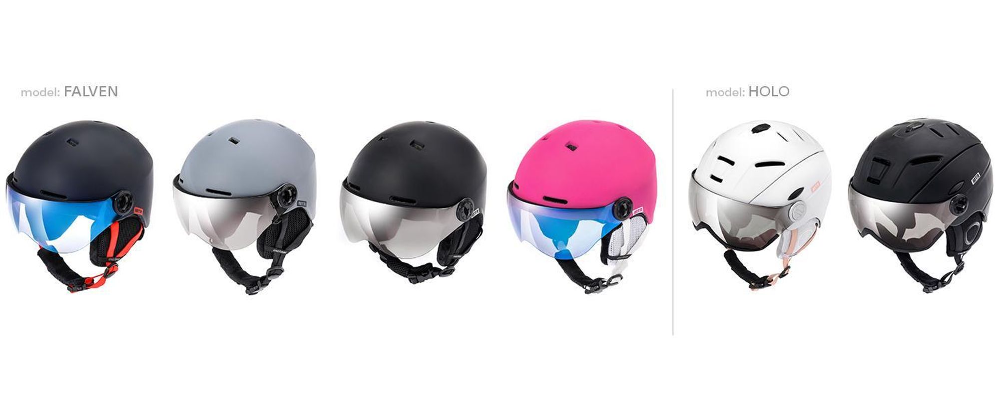 meteor FALVEN Skihelm Snowboardhelm Snowboard Helm Ski Helmet mit Visier schwarz