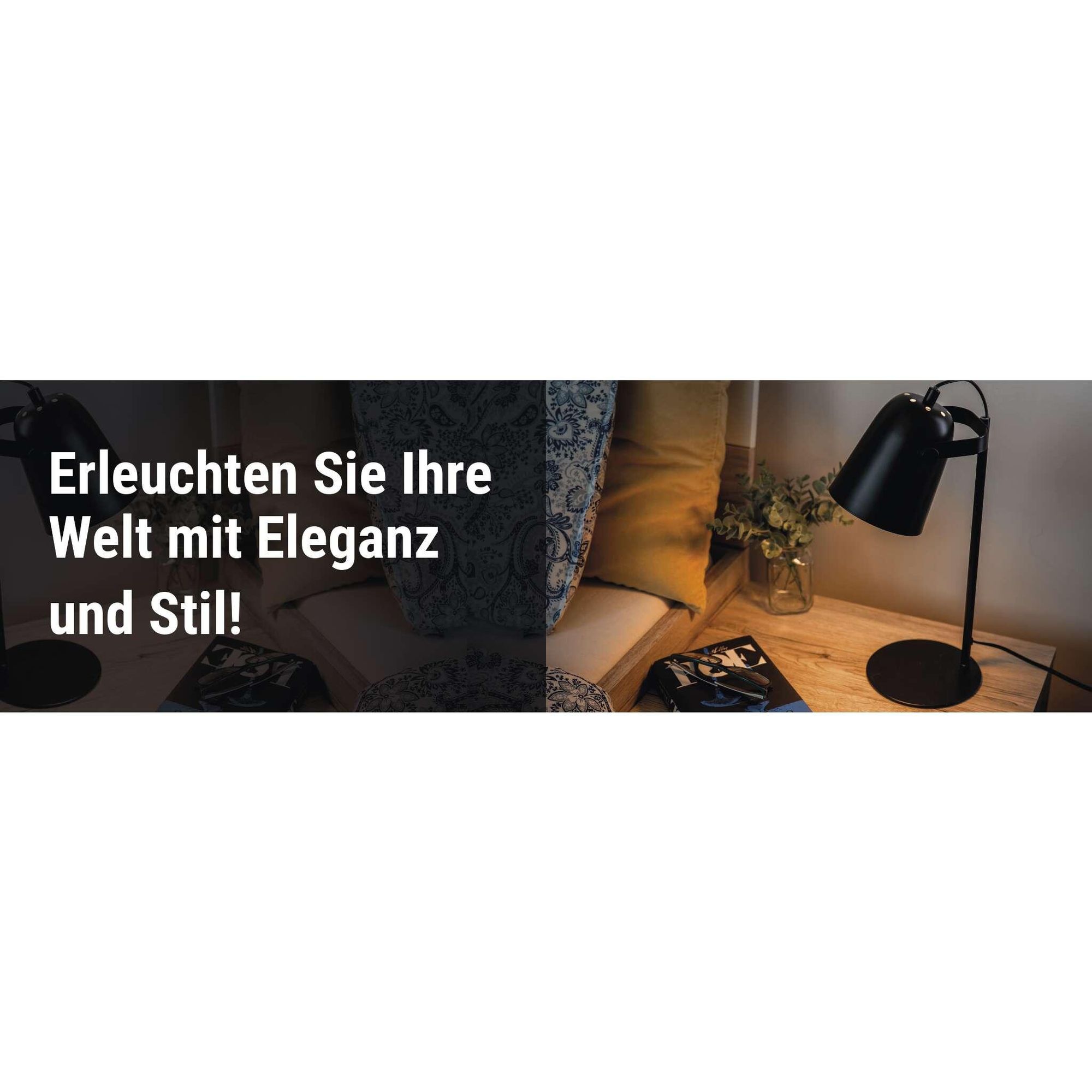 EMOS Design Schreibtischlampe NINA aus Metall mit E27-Fassung, Nachttischlampe mit 150 cm Kabel und Eurostecker, ohne Glühbirne, Schwarz, Z7642B