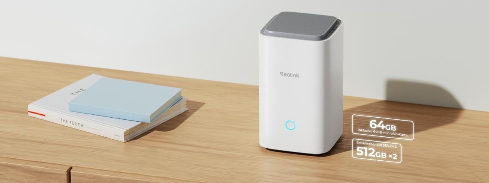 Reolink Argus PT Ultra+Solarpanel x2 mit Home Hub, 4K 8MP Akku Überwachungskamera Set, 5/2,4 GHz WiFi, 360° Schwenkbar, Nachtsicht, mit 64GB SD-Karte