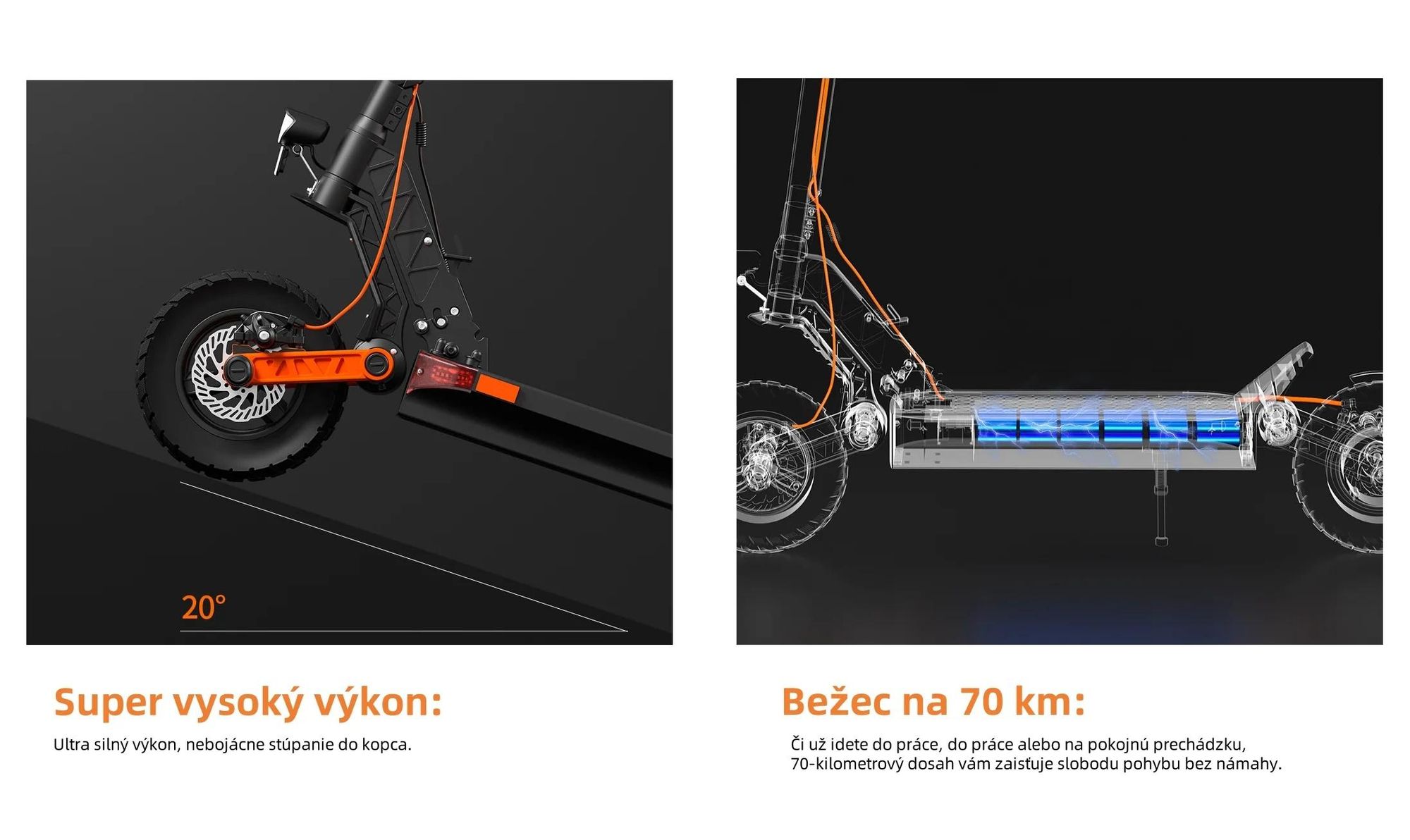 Elektrický Kolobežka JOYOR S10-S-Z S Funkciou Smerových Svetiel - 1000W*2 Motor 60V18AH Batéria 70KM Dojazd Kotúčová Brzda - Čierna