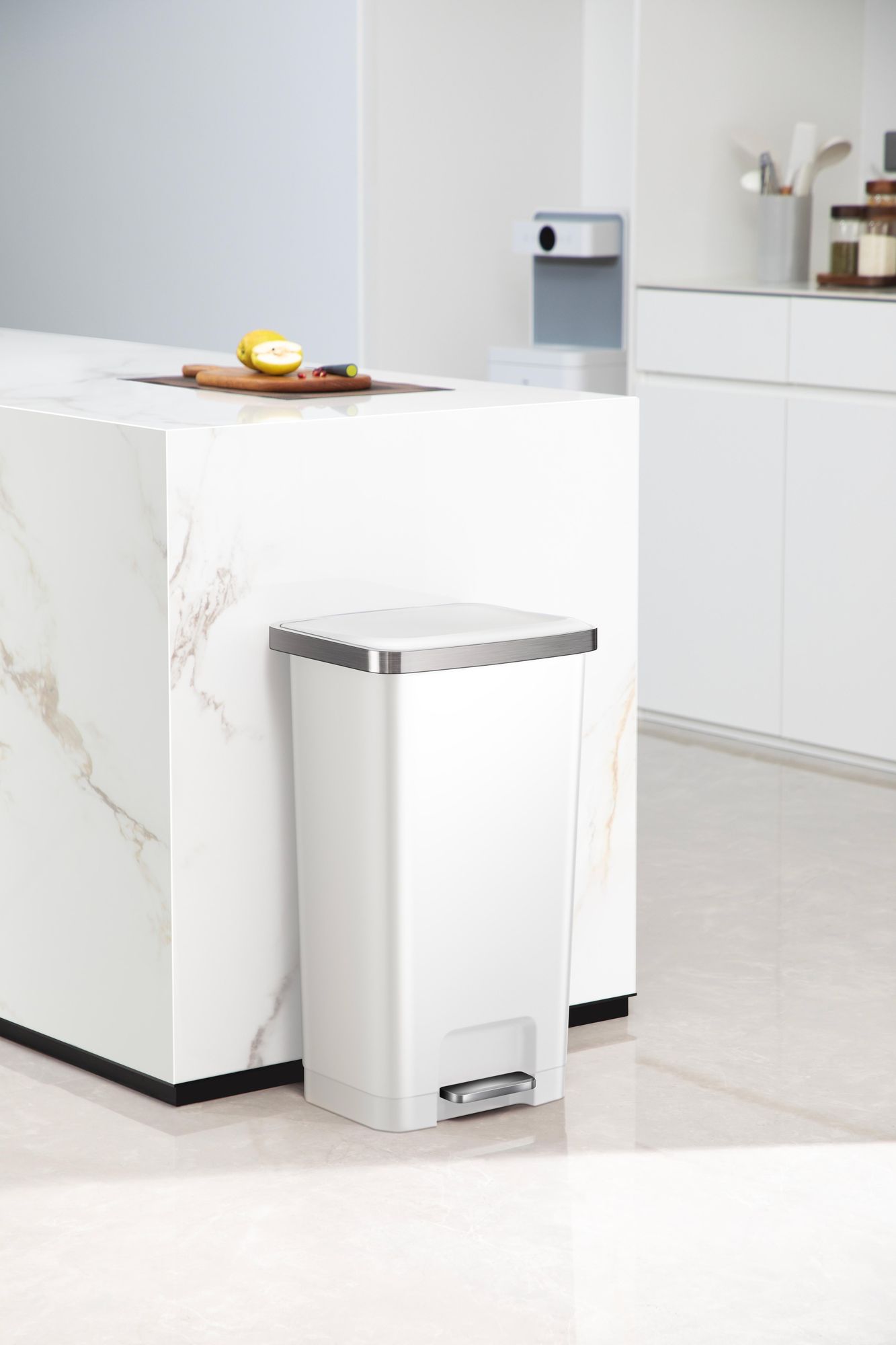 EKO - Hana 2 Treteimer 45 Liter - Plastic   - Weiß