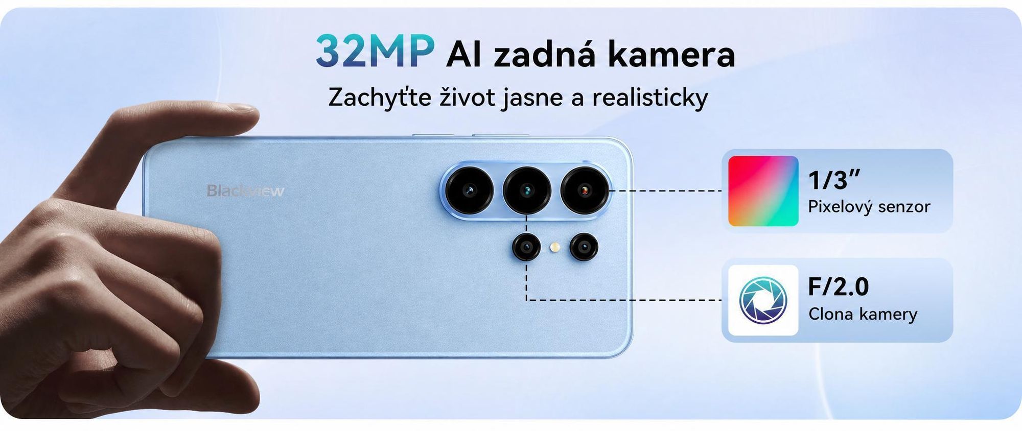 Smartphone Blackview WAVE 10 bez zmluvy, Android 16, 32+128 GB, Dual SIM, 120 Hz, 6,88", 32 MP, Live Photos, 5000 mAh, Face ID, Wi-Fi 5G, Doke OS 5.0