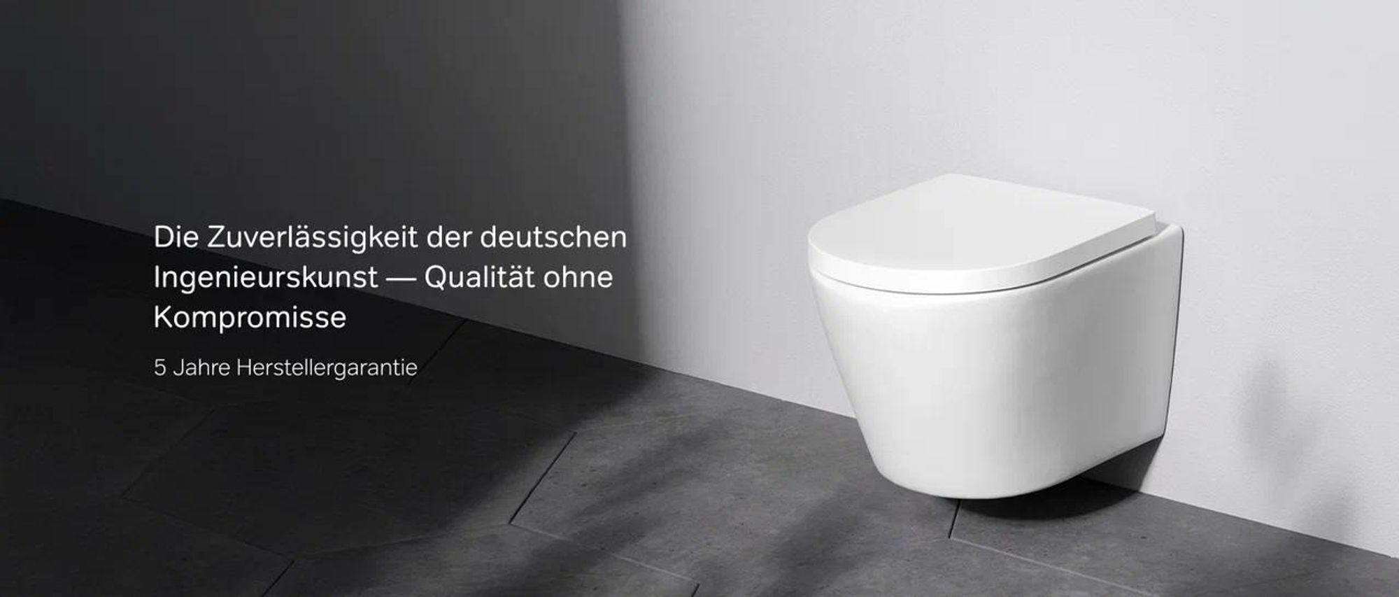 AM.PM Hänge-WCs, WC, Toilette, hänge WC spülrandlos, hänge WC, WC spülrandlos, Wand WC, WC-Becken inkl. WC-Sitz mit Softclose-Absenkautomatik