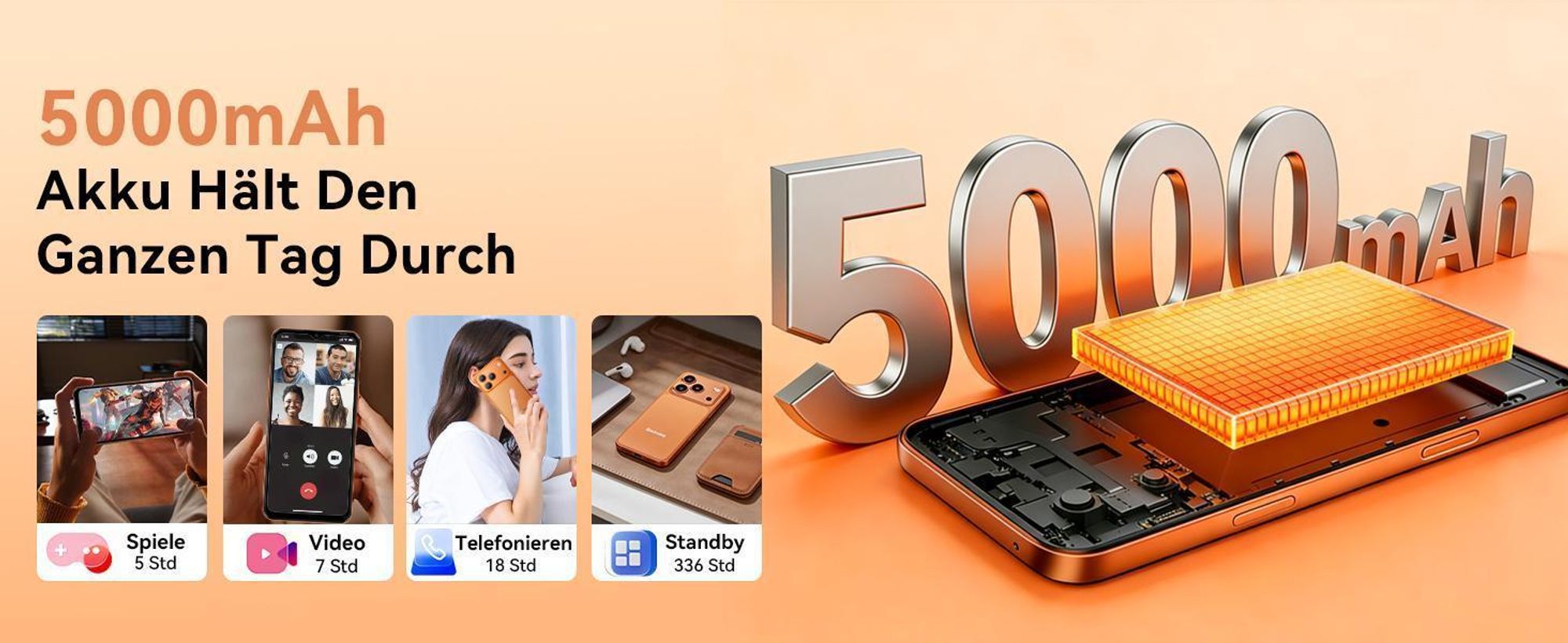 2026 Blackview WAVE 7C Handy Ohne Vertrag incl Hibuds 6, 6.56", Android16, 16GB+64GB/2TB TF, Face ID, 5000mAh, 32MP, Dual-SIM, WiFi 5, IP54