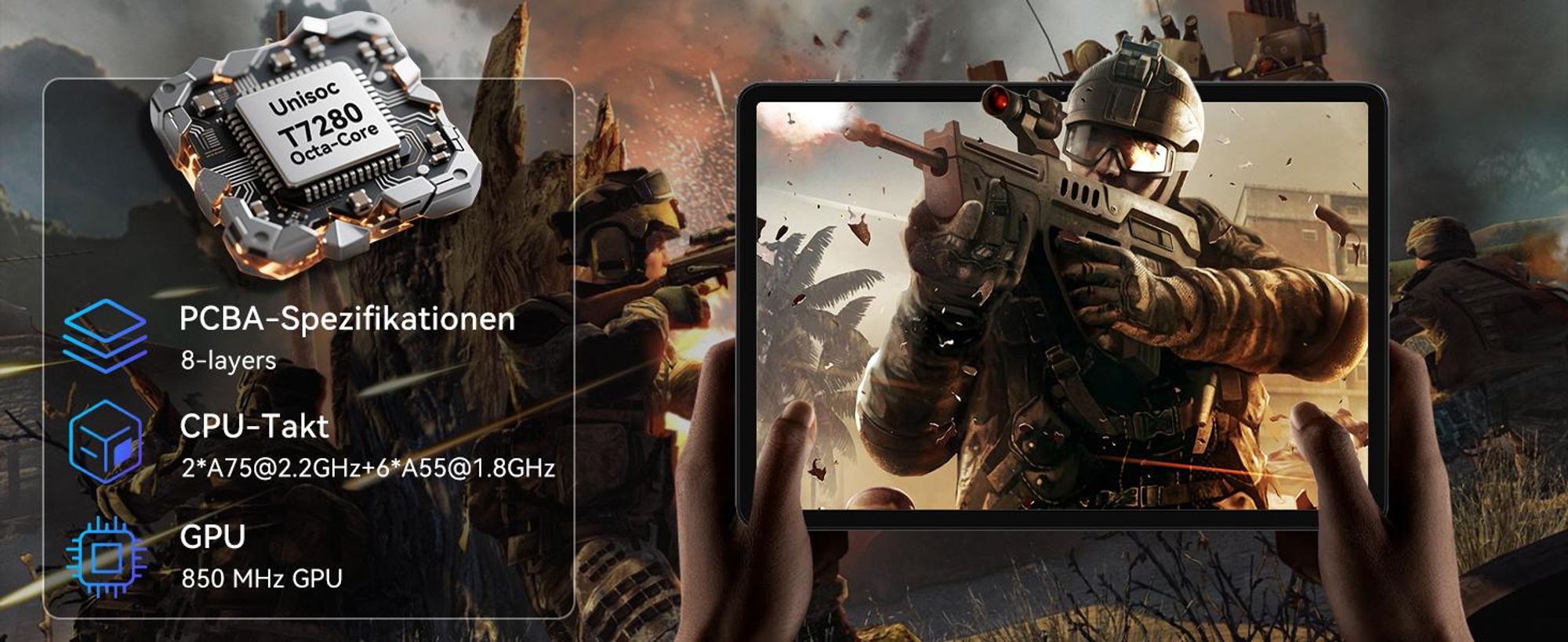 BESTTAB  T60 12.2" Android 16 KI-Tablet mit 48GB(12+36) RAM, 256GB/2TB, Octa-Core & 10000 mAh Akku incl. Stift/Hülle/Maus/Tastatur/Headset