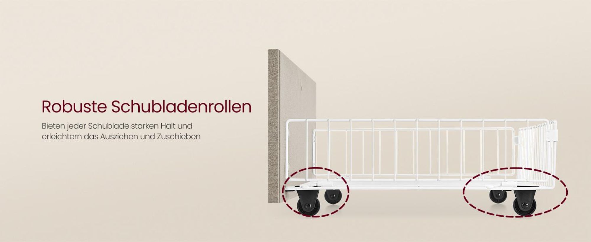 VASAGLE Doppelbettgestell, Bettgestell, 160 x 200 cm, LED, Metallbett, 4 Schubladen, Ladestation, verstellbares gepolstertes Kopfteil, Cappuccinobeige
