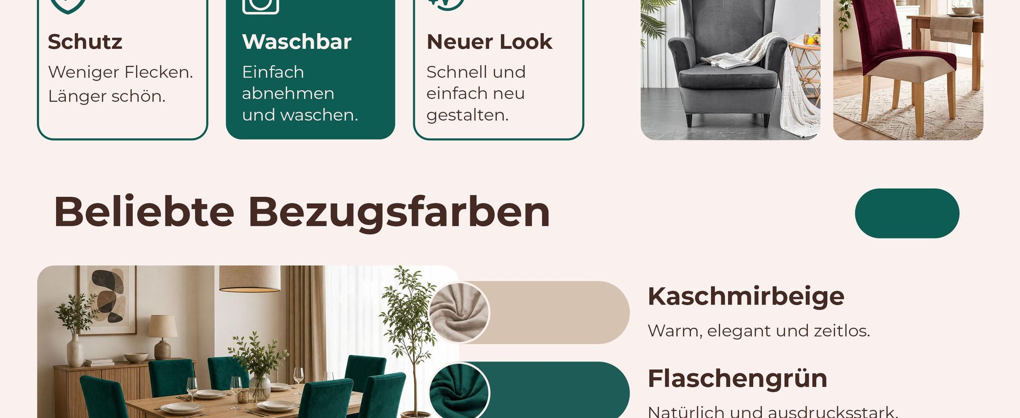 Hussen, stuhlhussen, sofahussen, sofa bezug