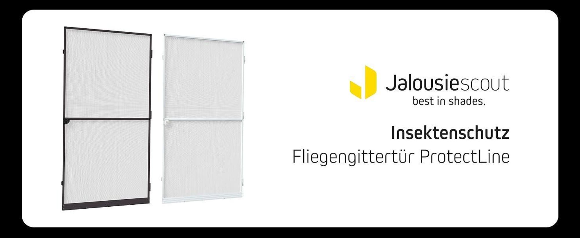 JALOUSIESCOUT Insektenschutz-Fliegengittertür ProtectLine, 100 x 210 cm, anthrazit-braun Aluminiumrahmen, selbstschließend Trittschutz kürzbar