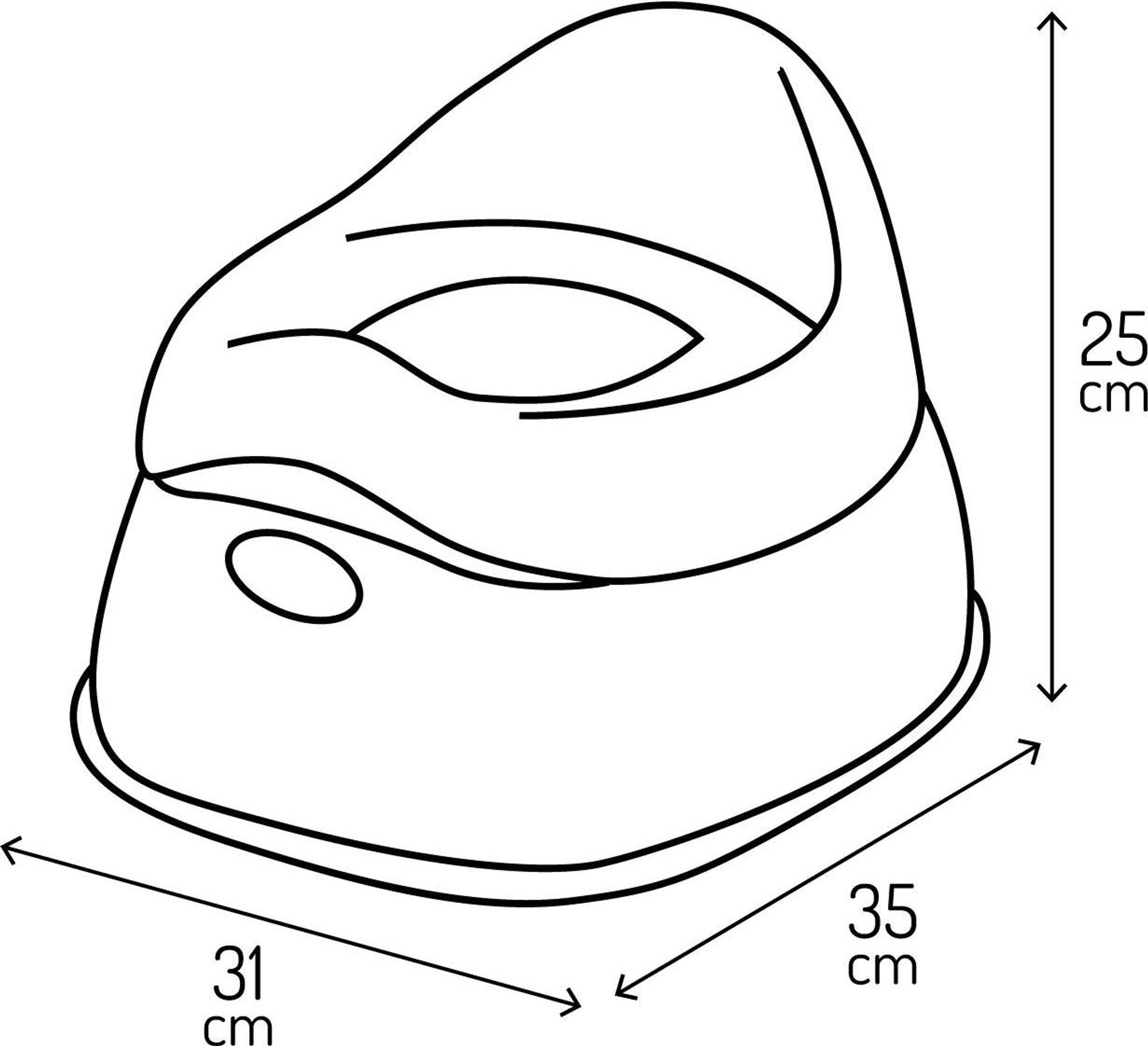 MoMi DITO Töpfchen - Ergonomischer Kindertopf ab 12 Monaten , Herausnehmbarer Einsatz, Leicht, Kompakt - Grün