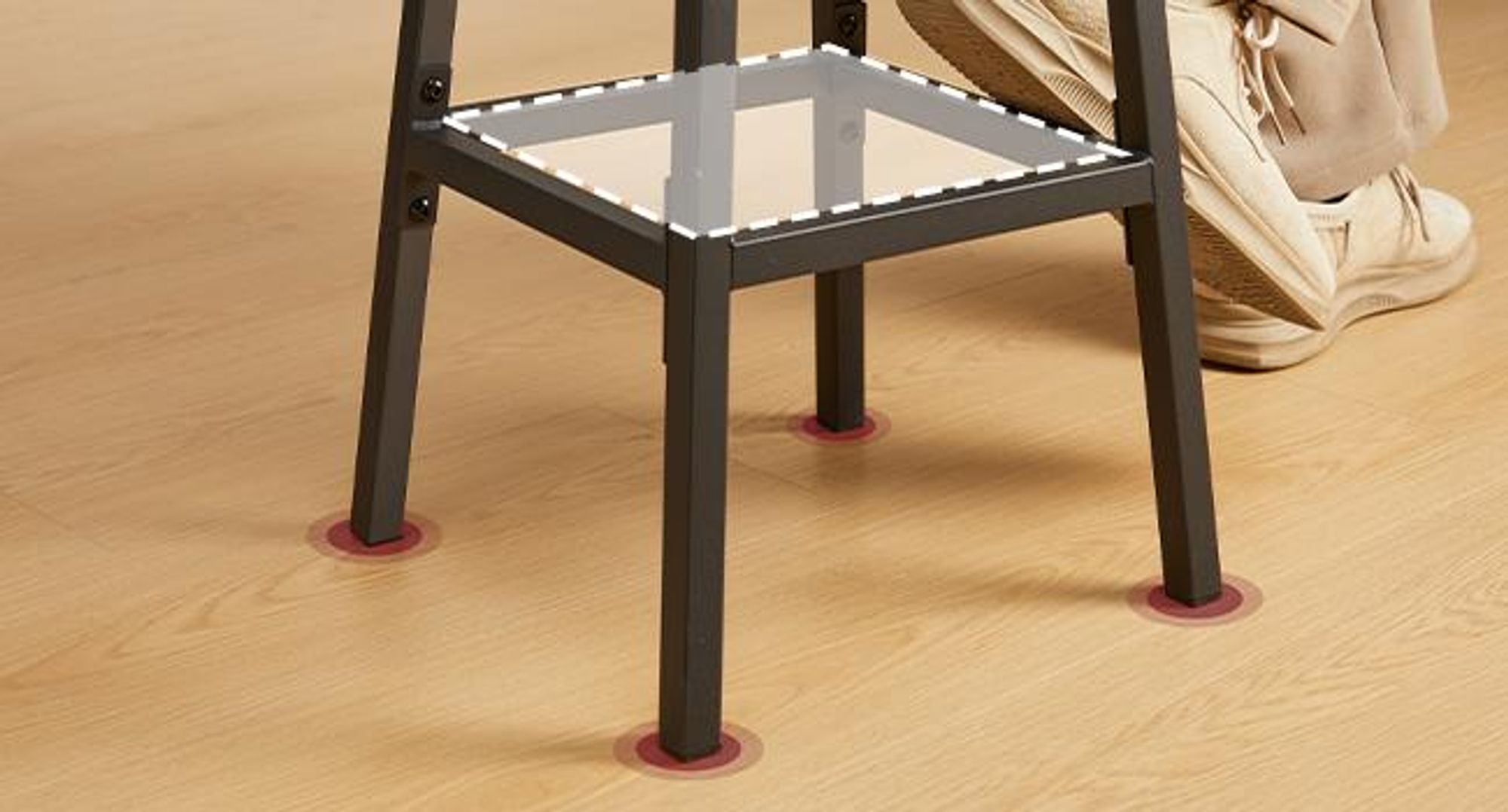 VASAGLE Bartisch-Set mit Regal, Essgruppe mit 2 Hockern, Metallgestell, für Küche oder Wohnzimmer, braun-schwarz