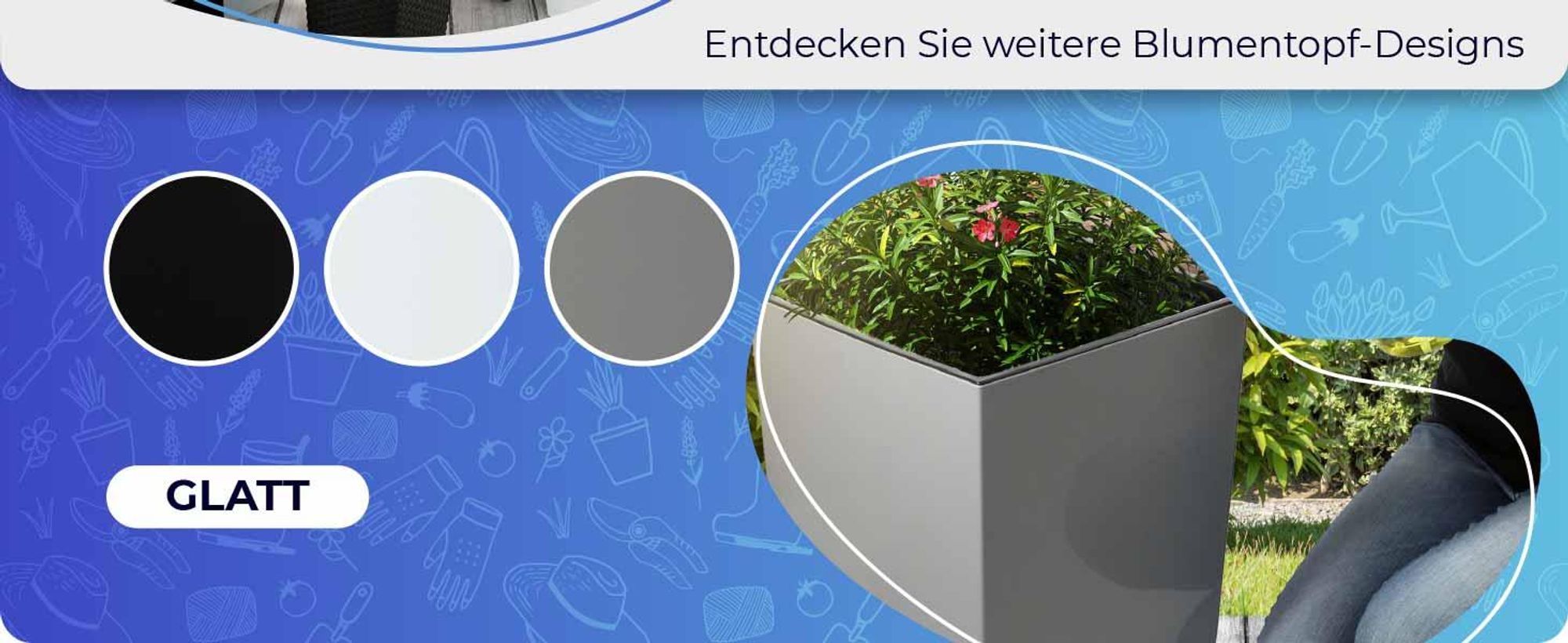 KADAX Blumentopf Set, Blumenkübel aus Kunststoff "Tuluza", Innen- und Außenbereich, Creme, 3er Set XXL