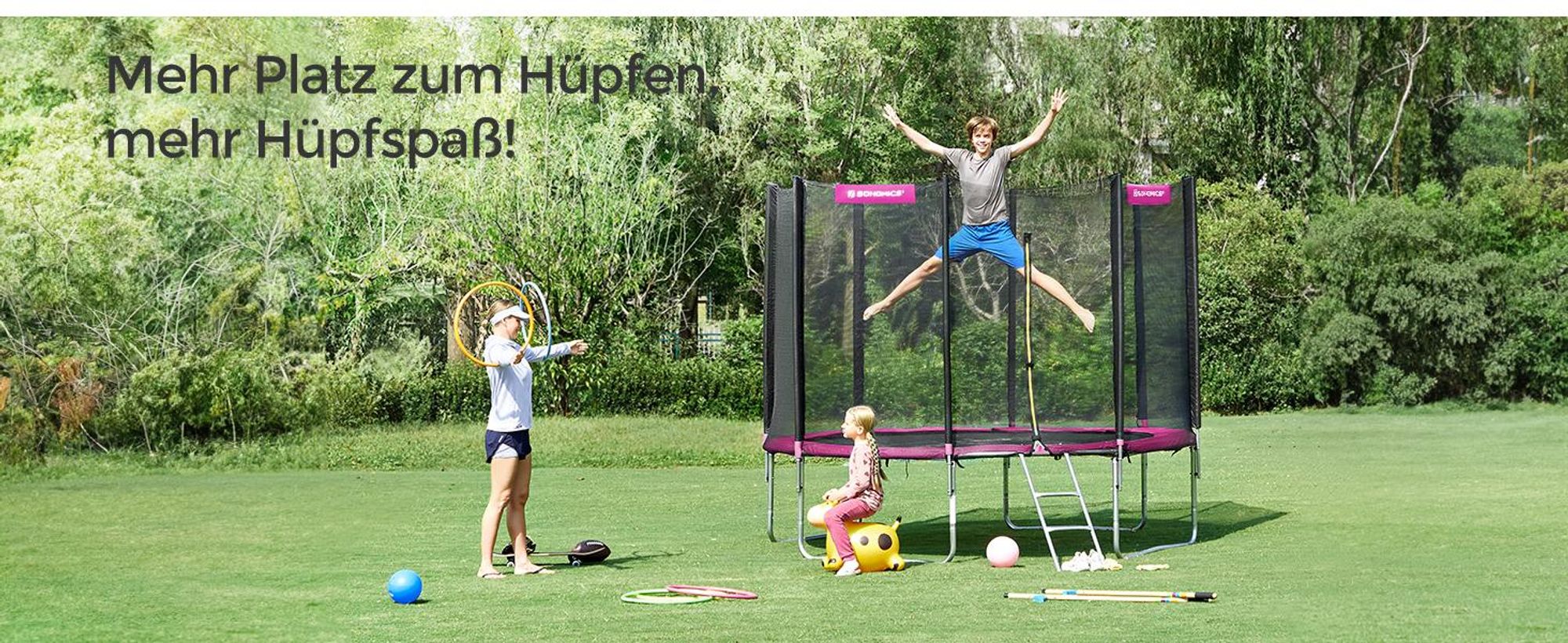 Mehr Platz zum Hüpfen mehr Hüpfspaß!