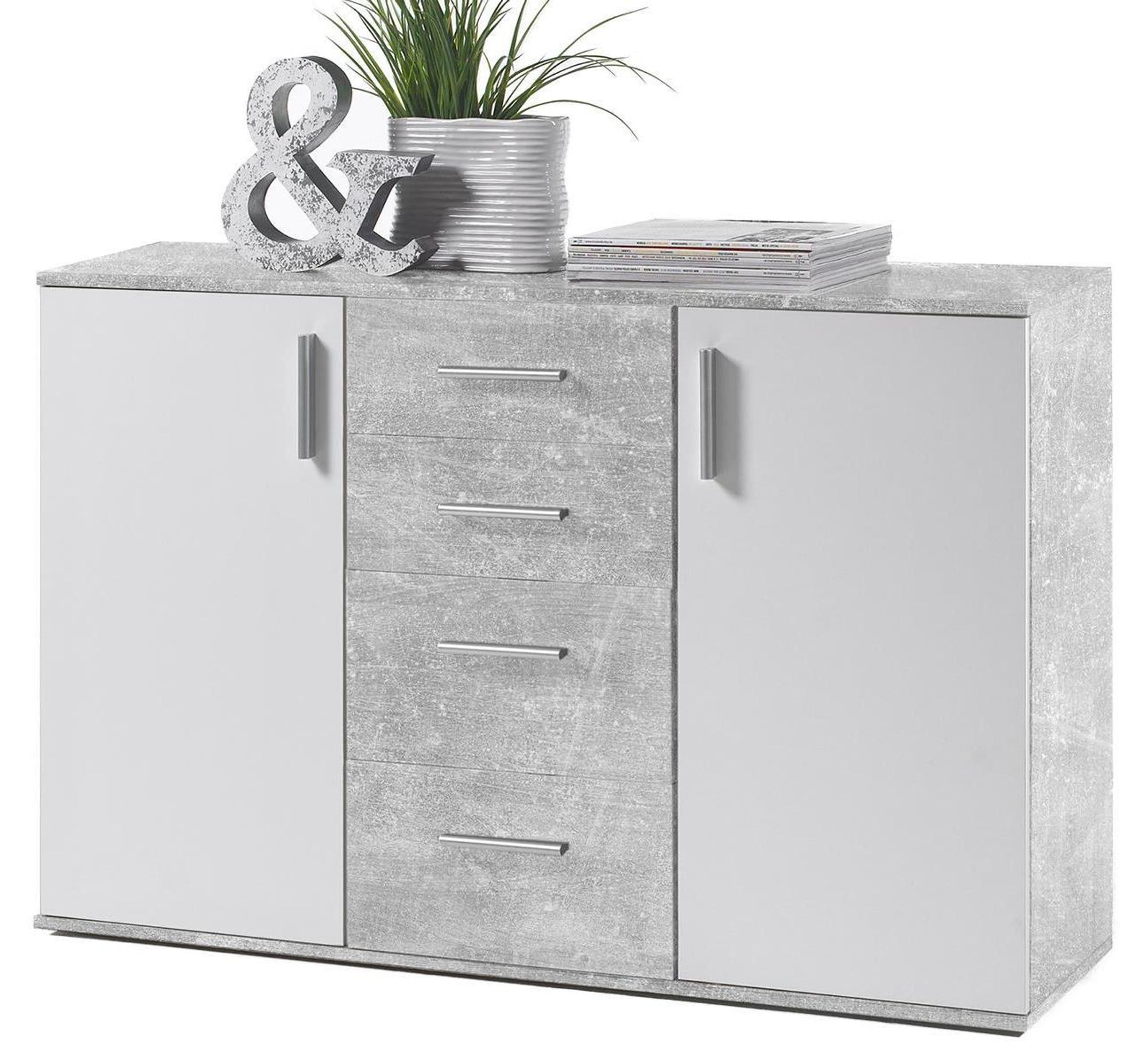 Freida V Kommode – Moderne Sideboard-Kommode mit Stauraum und Ablagefläche