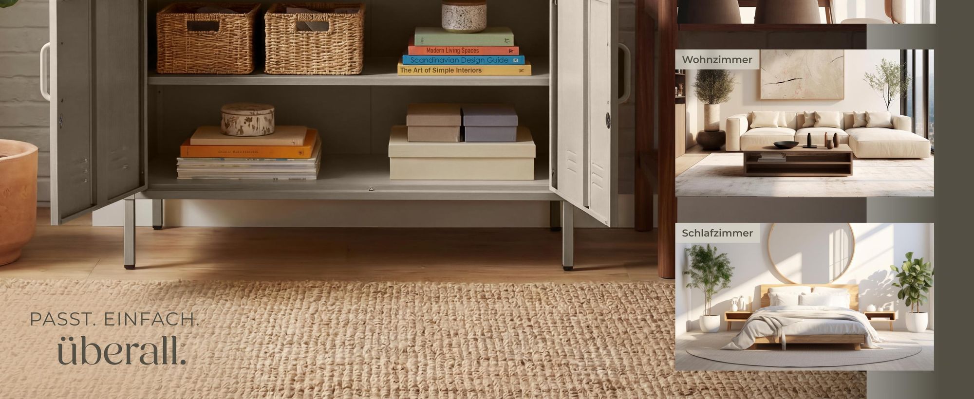 tectake® Sideboard Baker Kippschutz, höhenverstellbare Füße