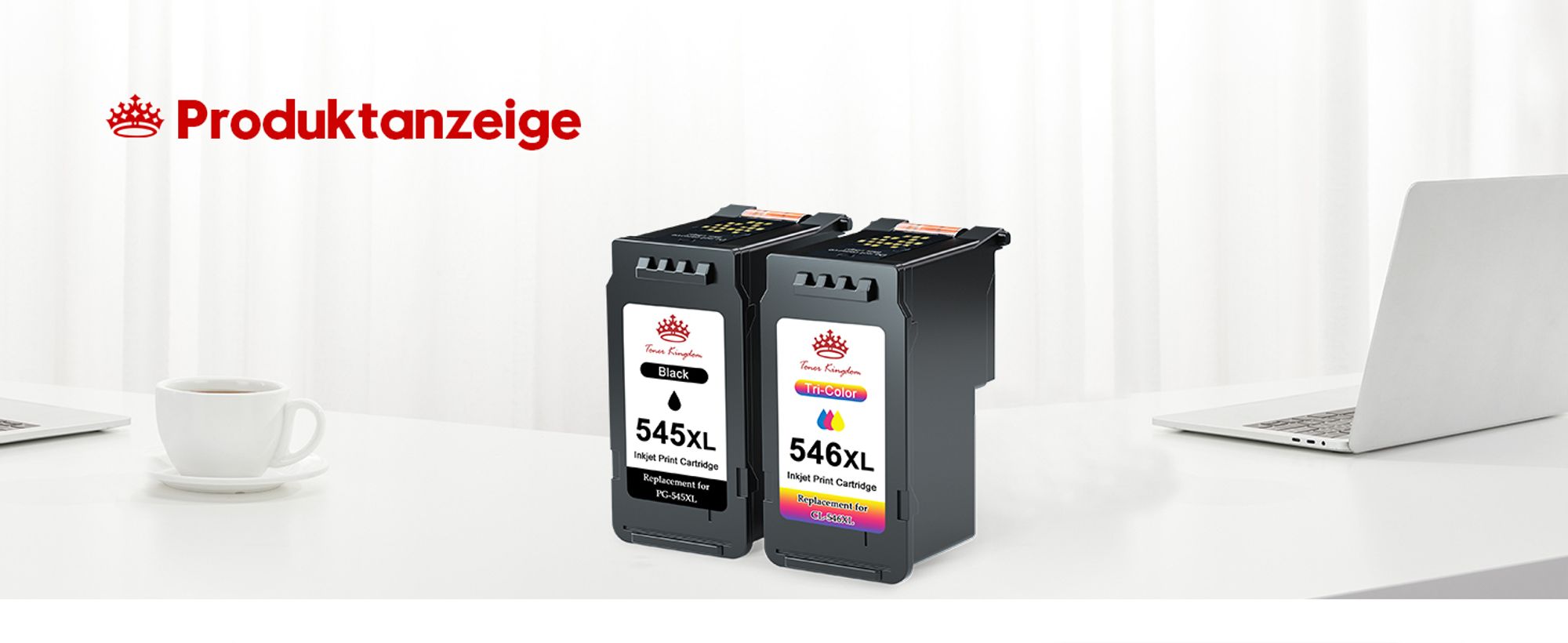 2er 545XL Druckerpatronen CL-546 XL Ersatz für Canon PG-545 XL PIXMA TS3150 MG2550S TR4550 TS3350 MG2950 MG2450 MX495 MG3053