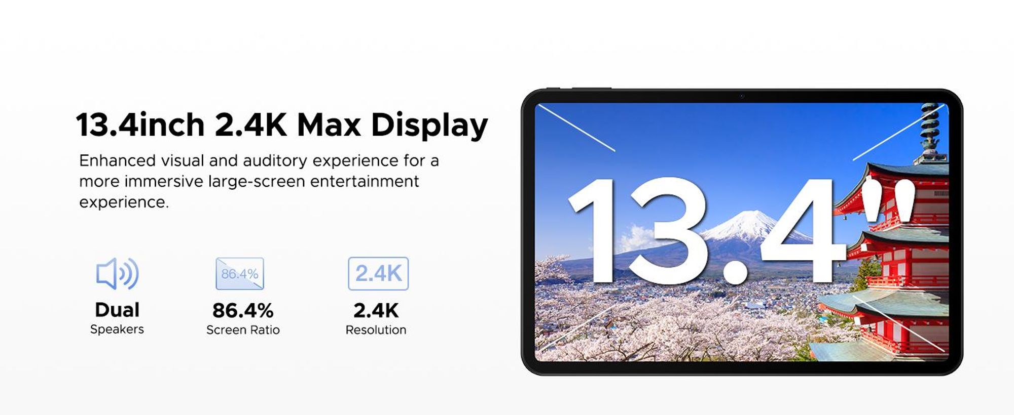 POCKAM P13 Tablet, Android 16, 13 inch, 120 Hz, 48 (8+40) GB + 128 GB/TF 2 TB, 12000 mAh, 5G WiFi, met stylus/muis/toetsenbord, 13MP+8MP/Widevine L1/Gemini AI