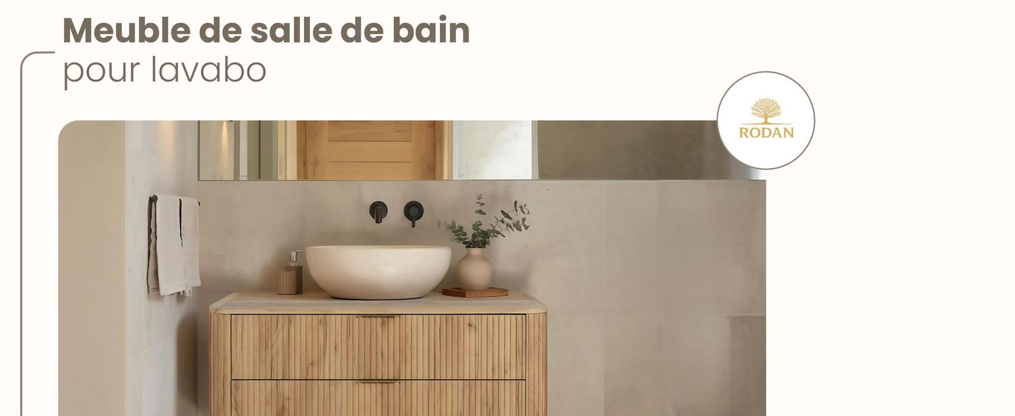Armoire salle bain 120 cm Marron Mat Bois