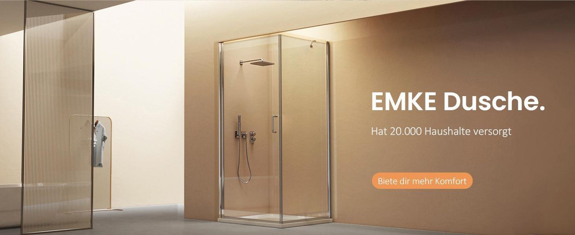 EMKE Duschkabine 90x90cm Höhe: 195cm Eckdusche Drehtür mit Seitenwand, 6mm ESG Sicherheitsglas, Hebe-Senk-Funktion, Nano-Beschichtung, Chrom-Optik
