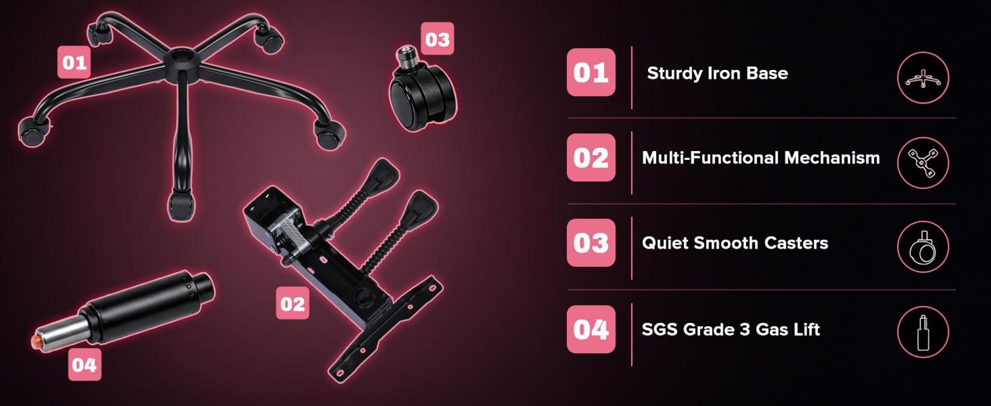 Sedia da gaming GTPLAYER, sedia da ufficio, poltrona da gaming con poggiapiedi, sedia da gaming ergonomica con braccioli regolabili, sedia da scrivania regolabile in altezza