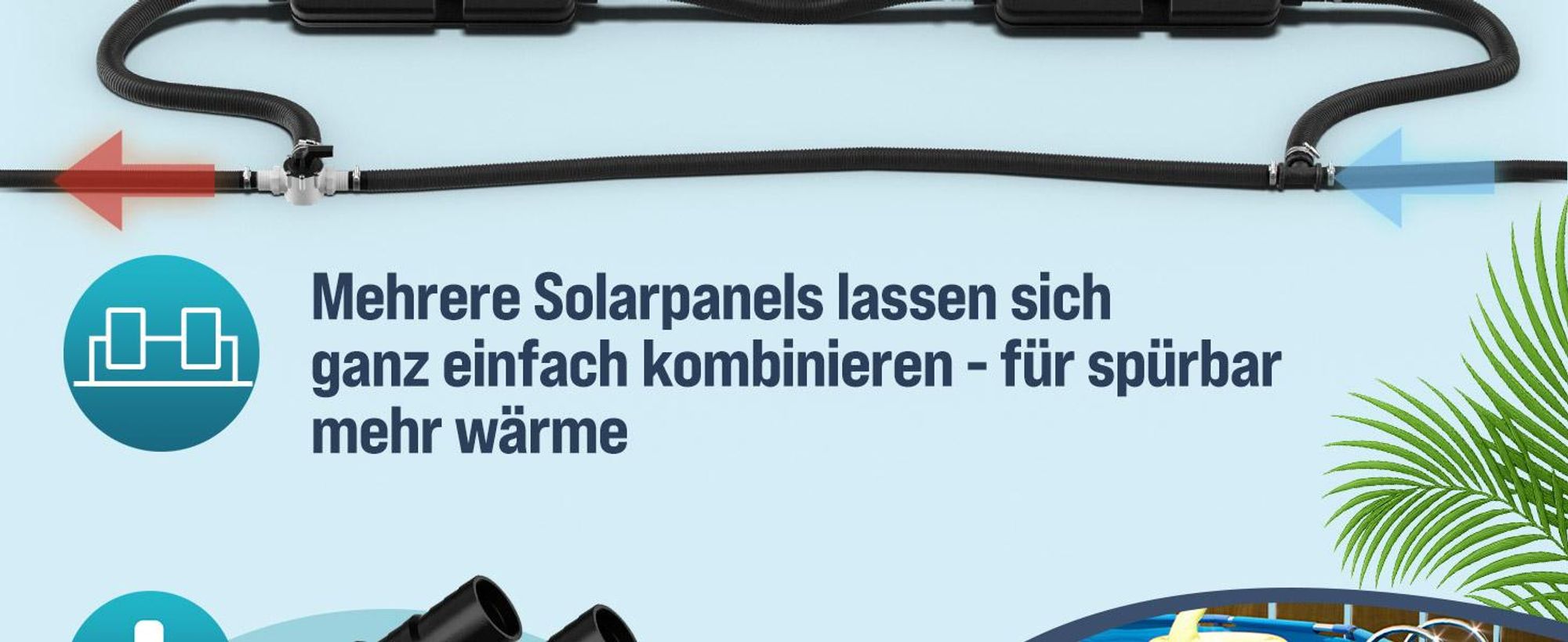 MONZANA Solar Poolheizung 112x55x14cm 10000 L/h