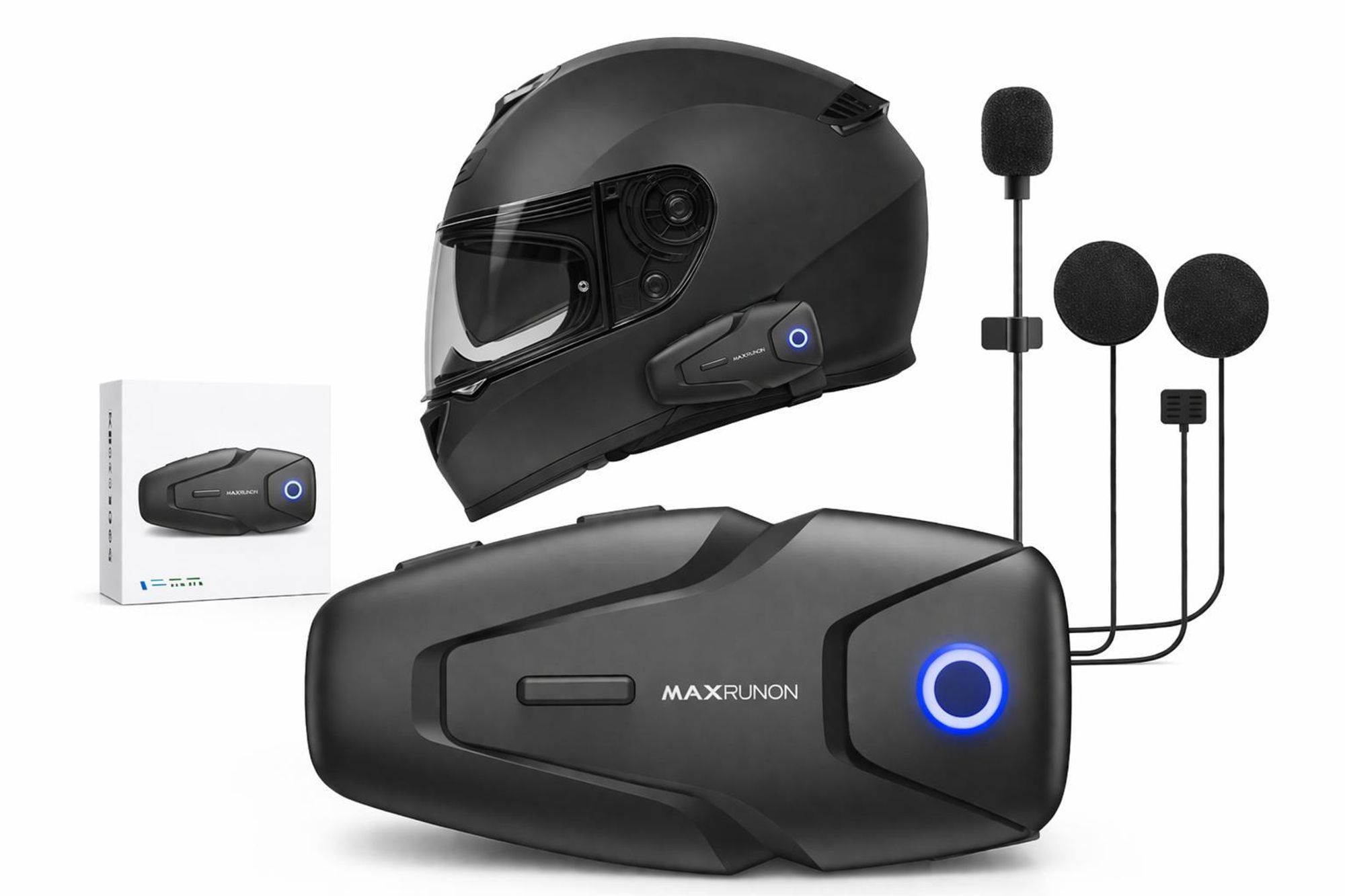 Interkom motocyklowy X2 Bluetooth 5.3 do kasku z redukcją szumów i zasięgiem do 500 m