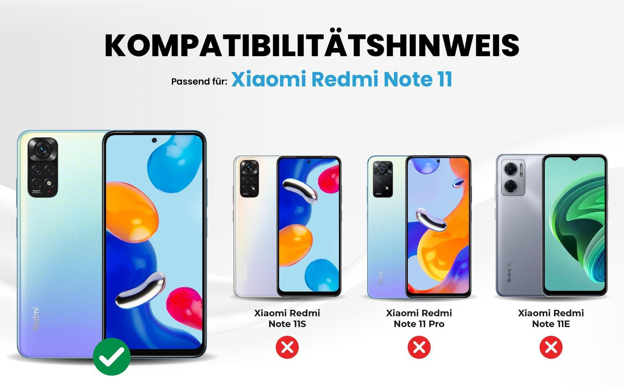Kompatibilitätshinweise Hülle für Xiaomi Redmi Note 11