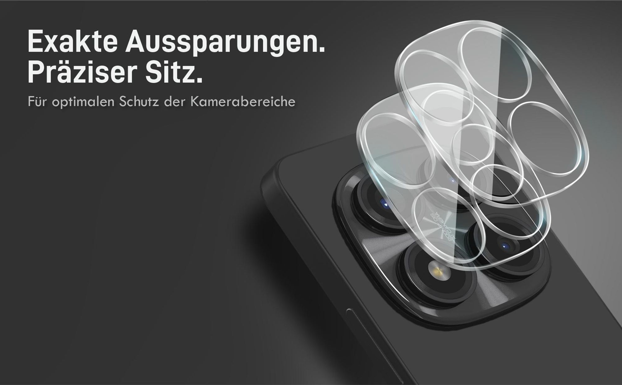 Viererpack Kamera und Displaygläser - Resistent gegen Fingerabdrücke