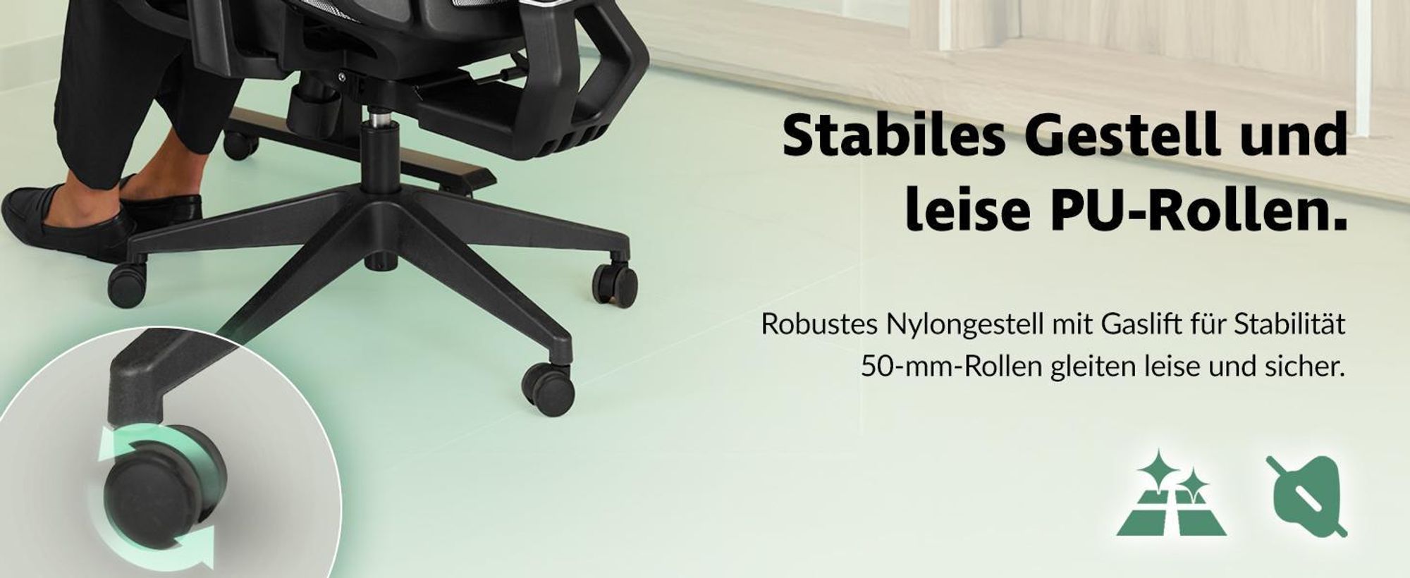 di volio® Bürostuhl Preda – ergonomischer Schreibtischstuhl mit Kopfstütze & 4D Armlehnen, atmungsaktives Mesh