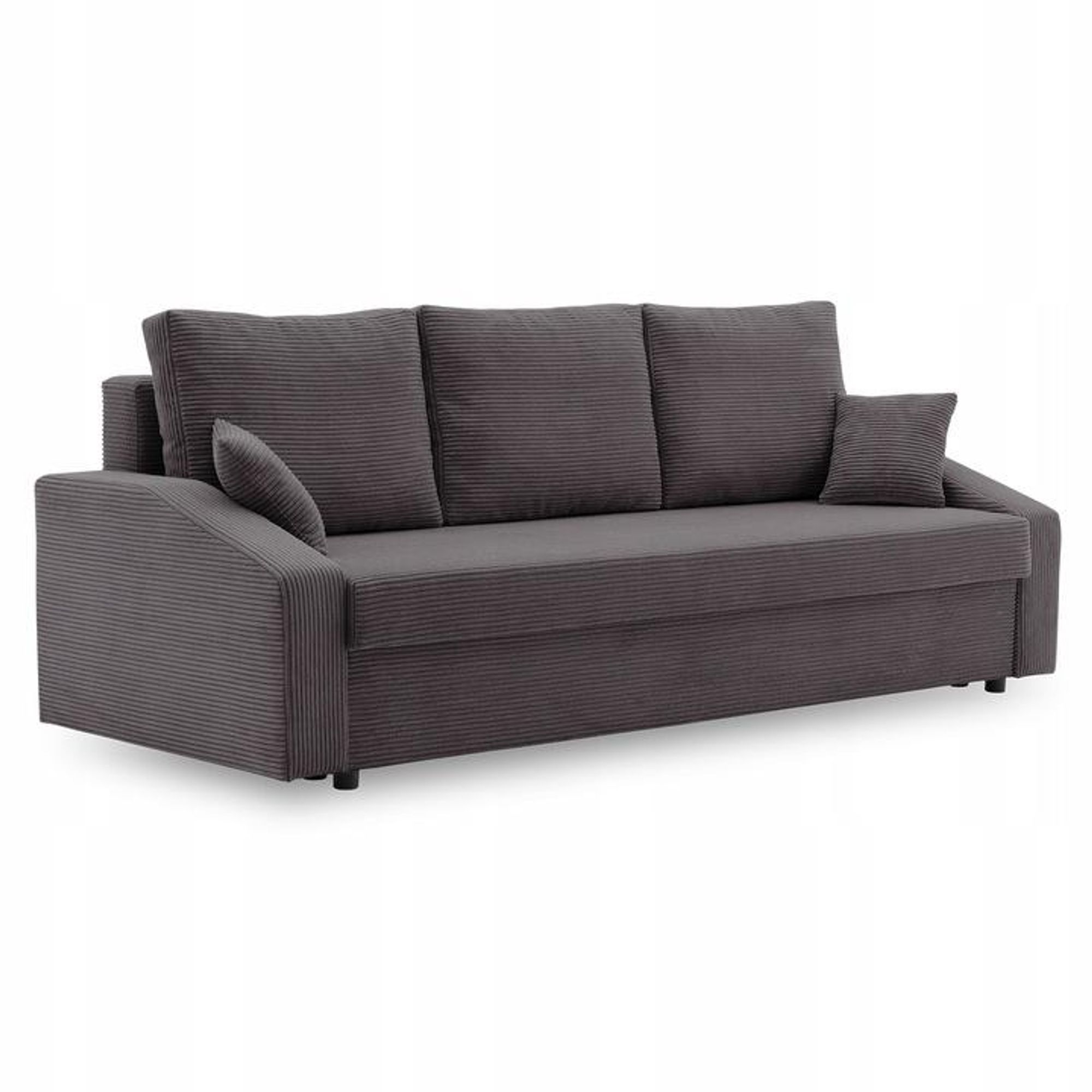 Couch mit schlaffunktion Wohnzimmer Couch mit Bettkasten AIKIDO 223x90cm Dunkelgrau
