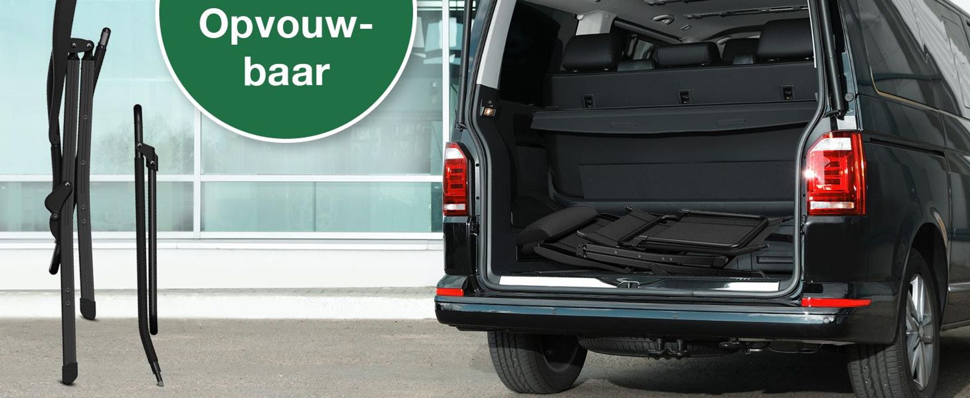 ELONEO Opvouwbare campingstoel met afneembare voetsteun, inklapbare stoel van aluminium, inklapbare tuinstoel, ligstoel met verstelbare rugleuning, zwarte campingstoel