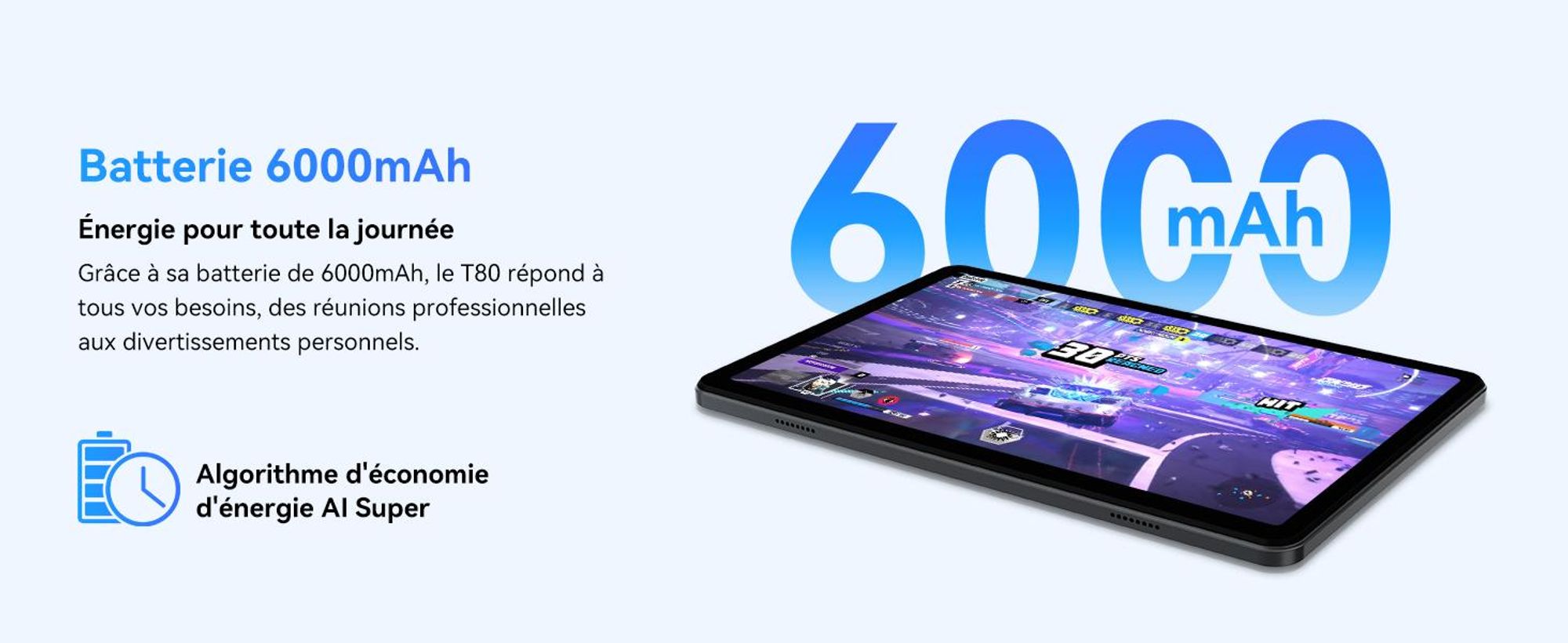 TABWEE T80 Tablet 10.5 inch,Android 16, 64GB ROM, 1280 x 800 pixel, 6000mAh battery, 5MP camera, 5G WiFi, Bluetooth,Gemini AI Tablet Tablet