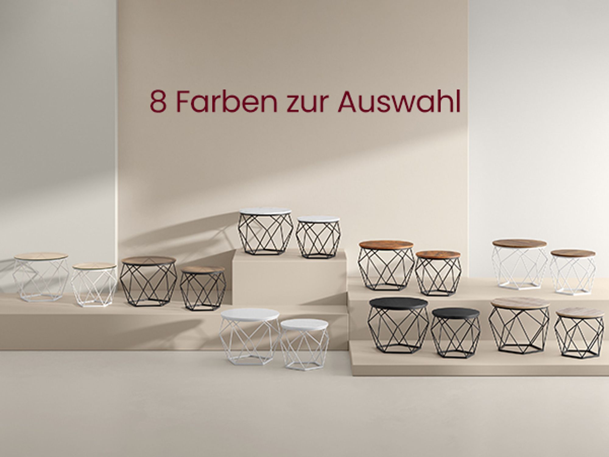 VASAGLE Beistelltisch, 2er Set, abnehmbare Tischplatte, schiefergrau-tintenschwarz