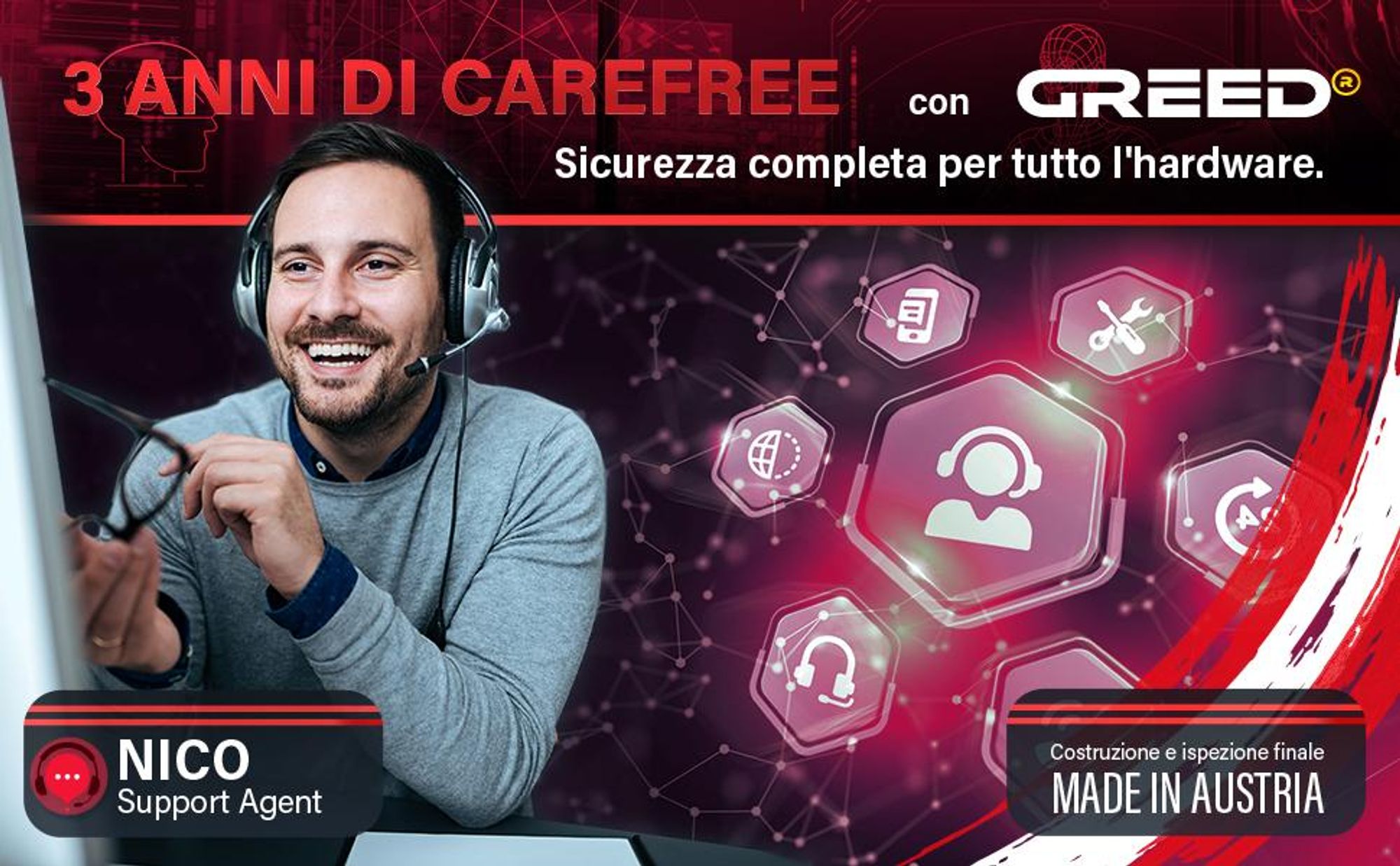 Greed® Silent-GT PC - AMD Ryzen 5 5500GT - Computer fisso per ufficio con 4,4 GHz - 16GB RAM DDR4 - 1TB SSD - DVD+RW - WiFi - Windows 11 Pro