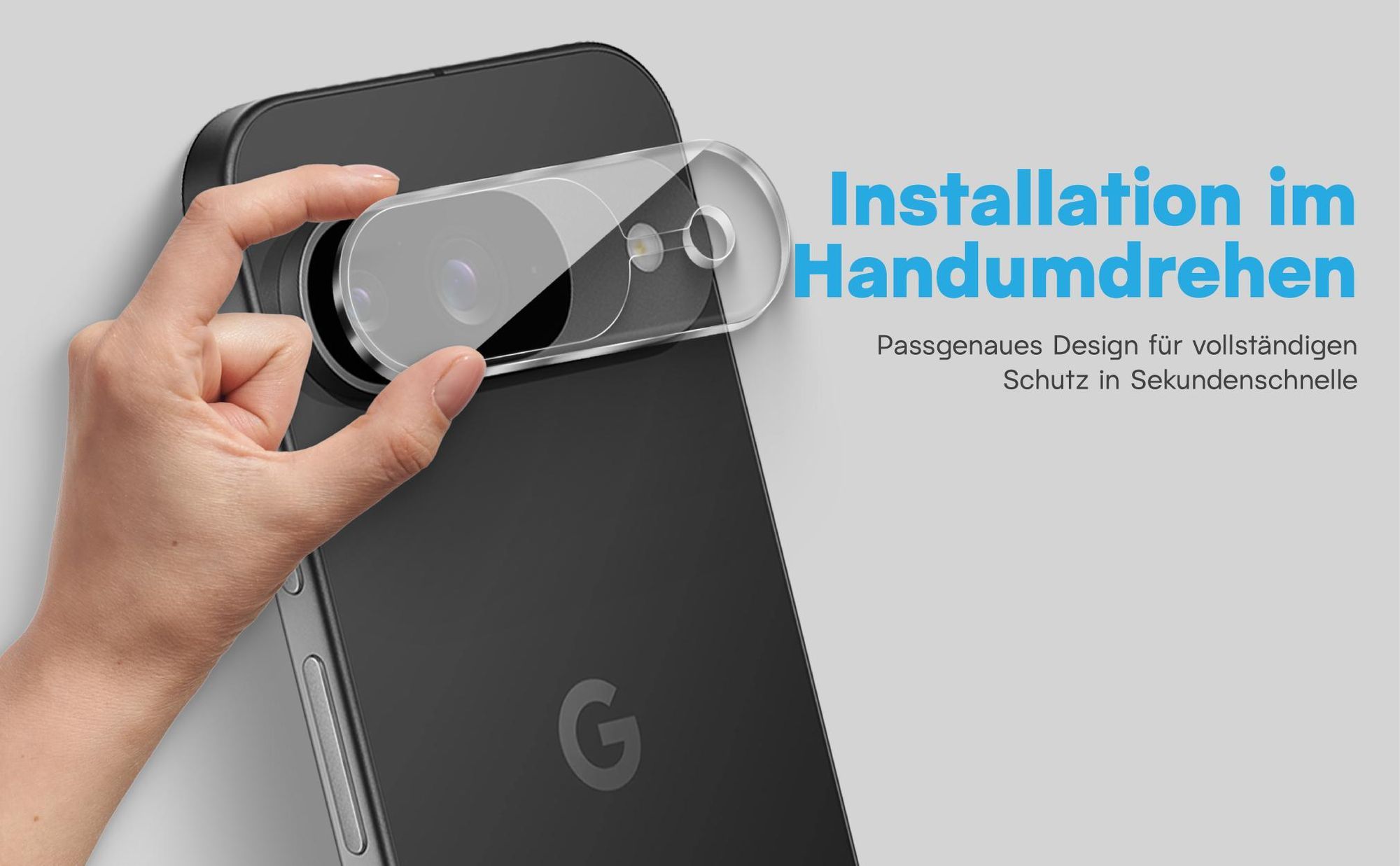 2x Kameraschutz aus 9H Glas für Google Pixel 9 in passgenauem Design