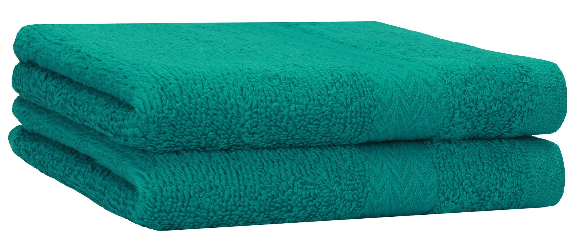 Betz 2 Stück Handtücher 50x100 cm PREMIUM 100% Baumwolle Farbe: smaragdgrün