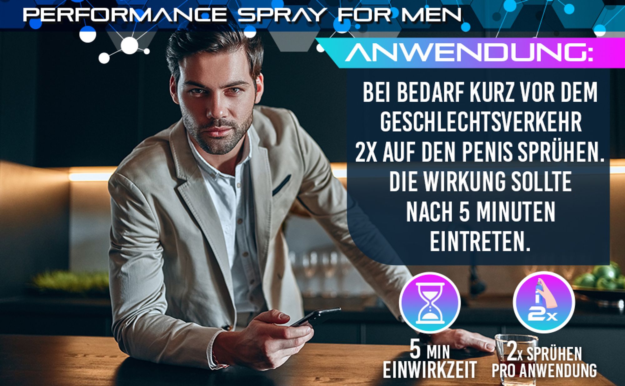 Adema Natural® Delay Control - Verzögerungsspray – mit Sofortwirkung – Delay Spray - längerer Sеx – Verzögerung der Ejakulation - mehr Potenz
