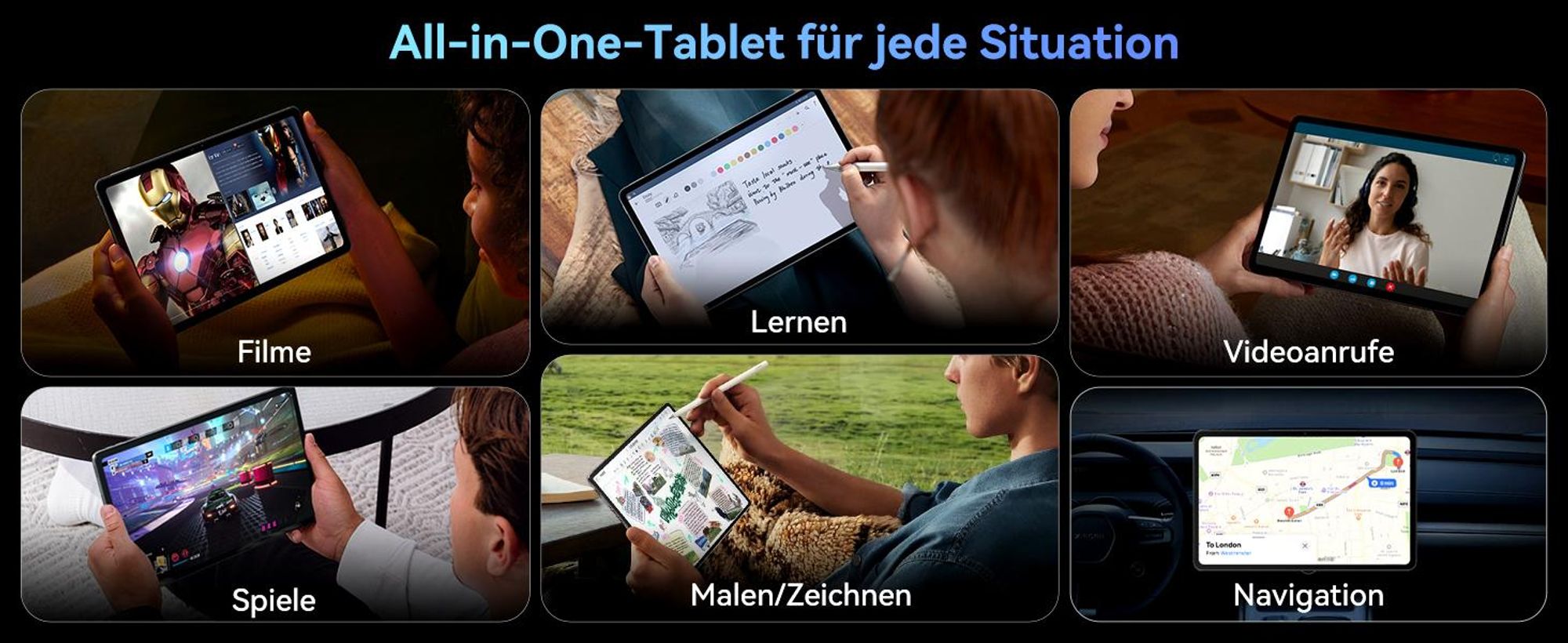 Nexall N90 Tablet Android16, 12" 120Hz FHD InCell, 24GB (8+16) RAM+128GB ROM (2TB TF), 5G WiFi/4G SIM, 9000mAh/18W, Gemini AI, mit Stift/Tastatur/Maus
