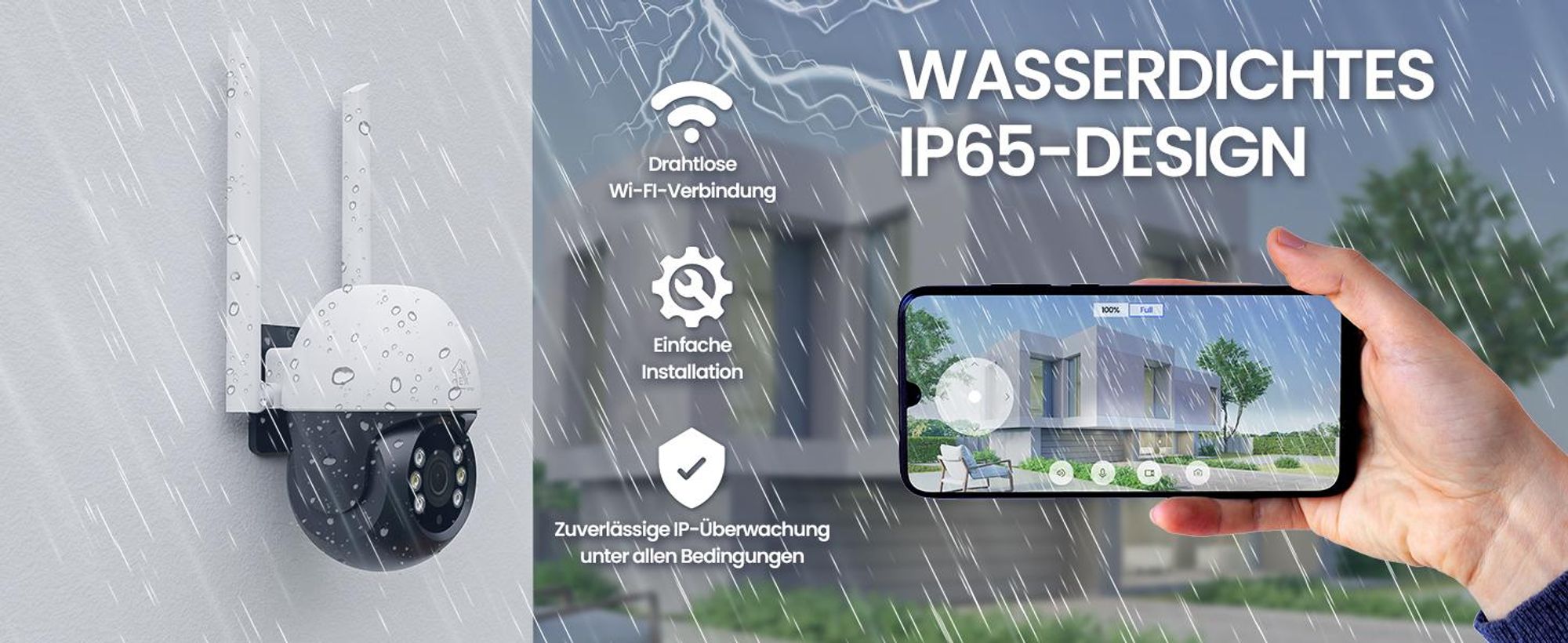 Extralink Perun PTZ WLAN Überwachungskamera Außen Nachtsicht