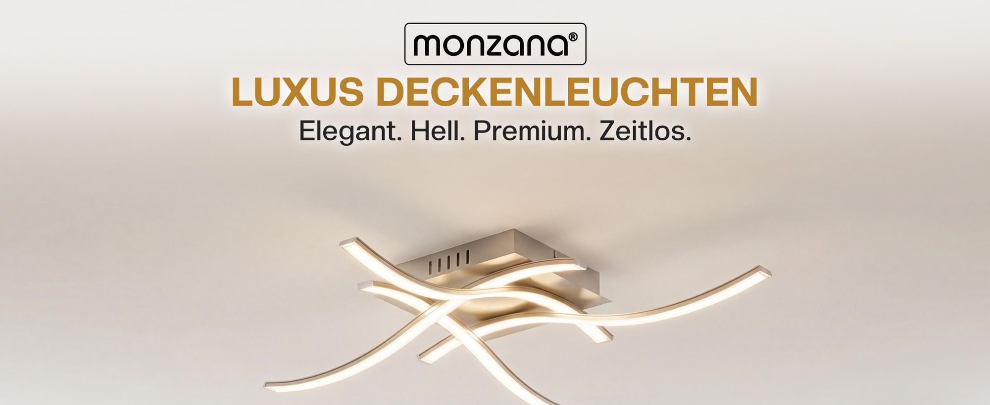 MONZANA® LED Deckenlampe 4 Flammig 15W Diamant Warmweiß Montagematerial Wohnzimmer Schlafzimmer Büro Flur Küche Lampe Leuchte Deckenleuchte Silber