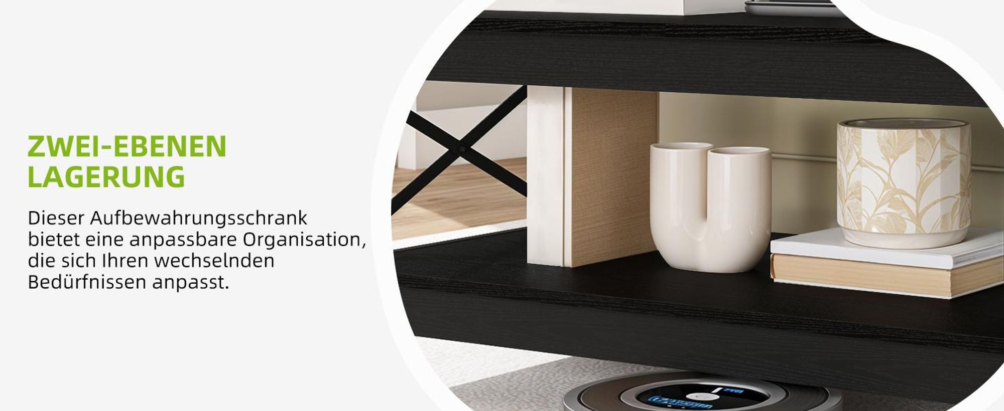 YITAHOME Couchtisch, Wohnzimmertisch, Beistelltische, 2-stückiger, 100 x 55,3 x 45 cm, Schwarz