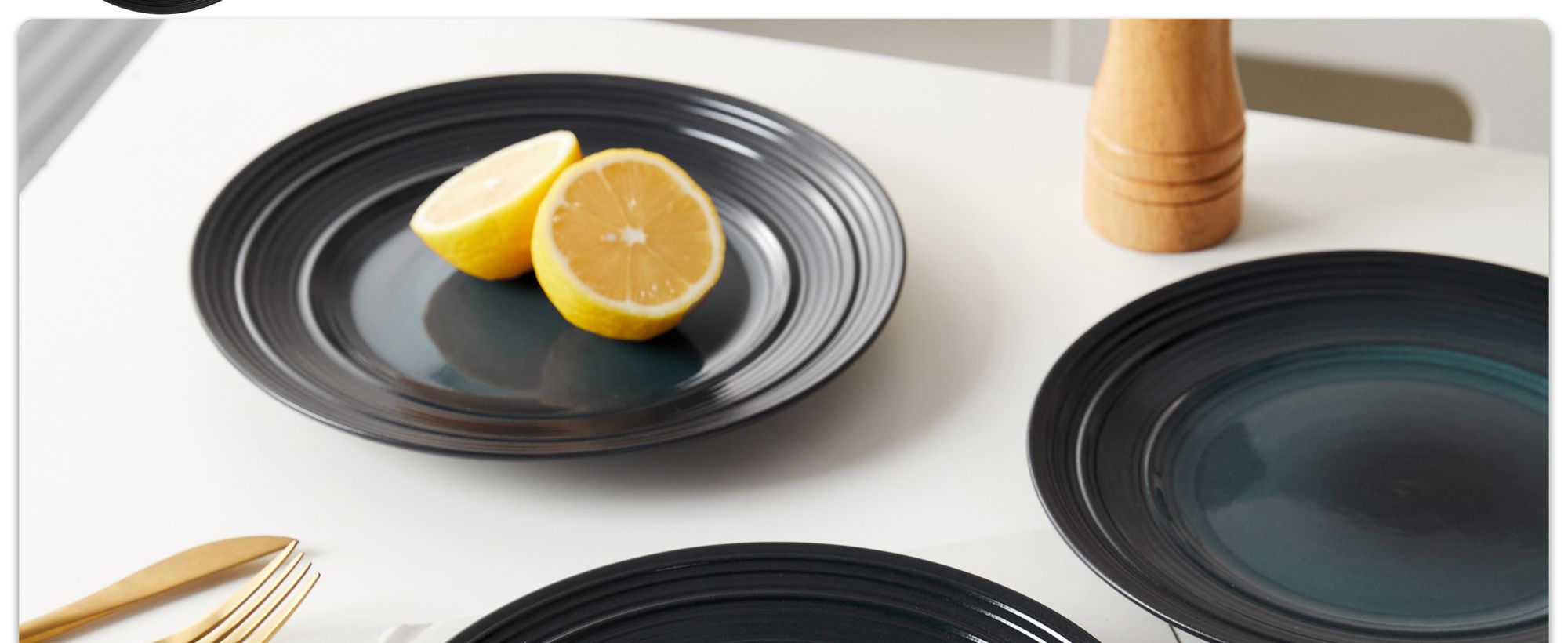 Teller set 4er Ø21,4 cm Dessertteller Speiseteller Steakteller Flachteller set für 4 Personen Keramik Plate Mikrowellen- und Spülmaschinenfest