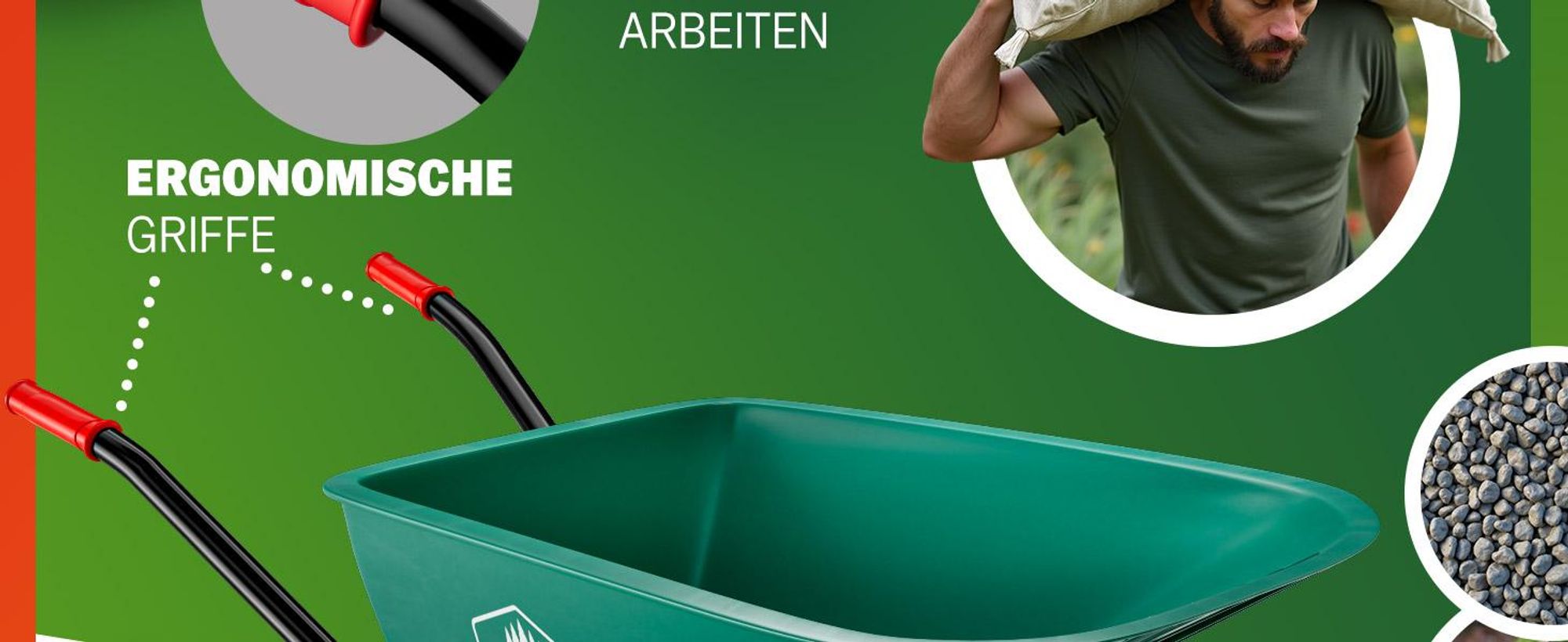 GARDEBRUK® Schubkarre 100L 250kg